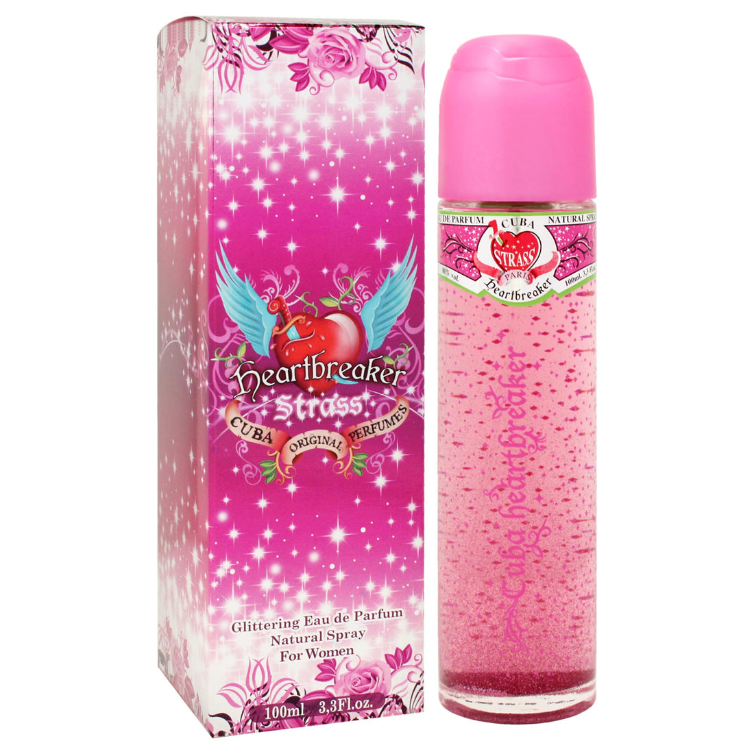 Cuba Cuba Strass Heart Breaker for Women Eau De Parfume Spray, 3.4 fluid_ounces