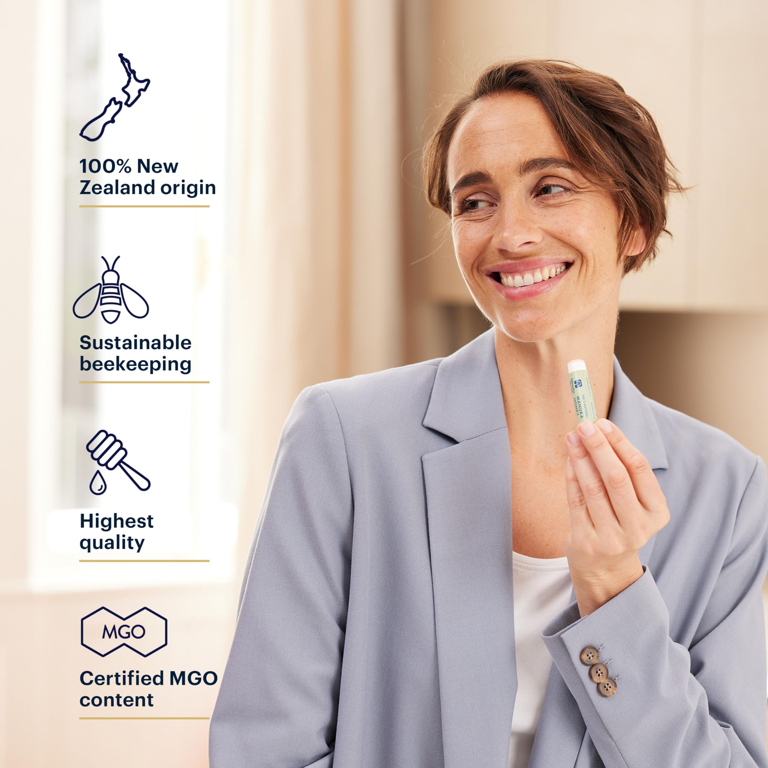 Manuka Health MGO 250 Honey Lip Balm, 0.16 Ounce