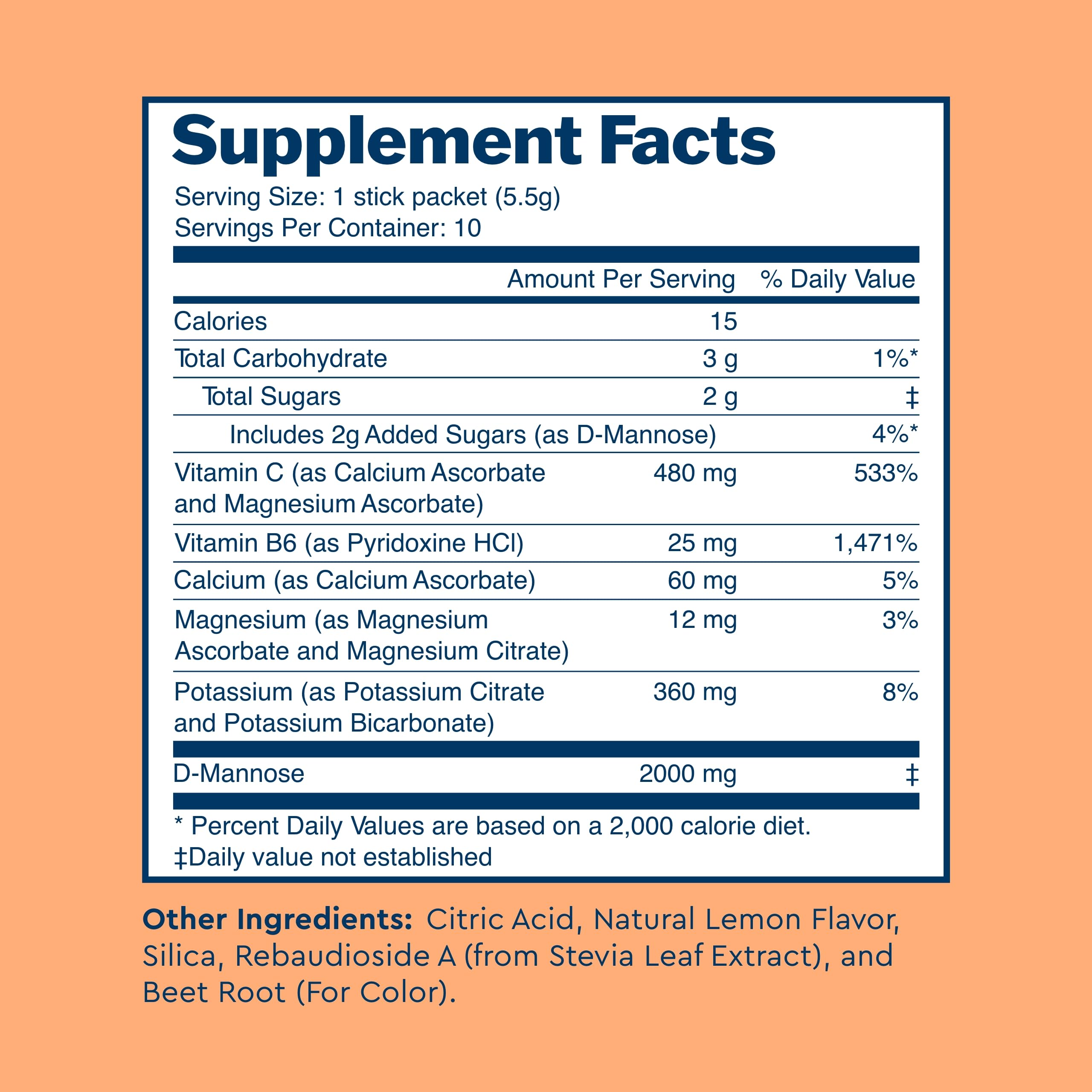 Uqora Flush - Urinary Tract* with D-Mannose, Vitamin C, Vitamin B6, Potassium, Magnesium & Calcium - Gluten-Free & Vegan - Pink Lemonade Flavor - 10 Packets (1 Pack)