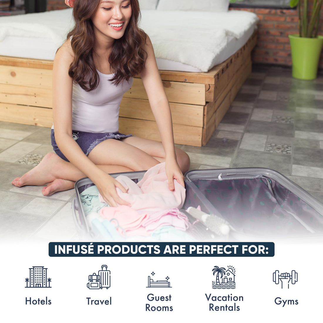 1-Shoppe All-in-Kit Shampoo | Infuse Lavender Mint Hotel | 1 Gallon | For Hospitality & Vacation Rentals to Refill Dispensers | (Single Gallon)