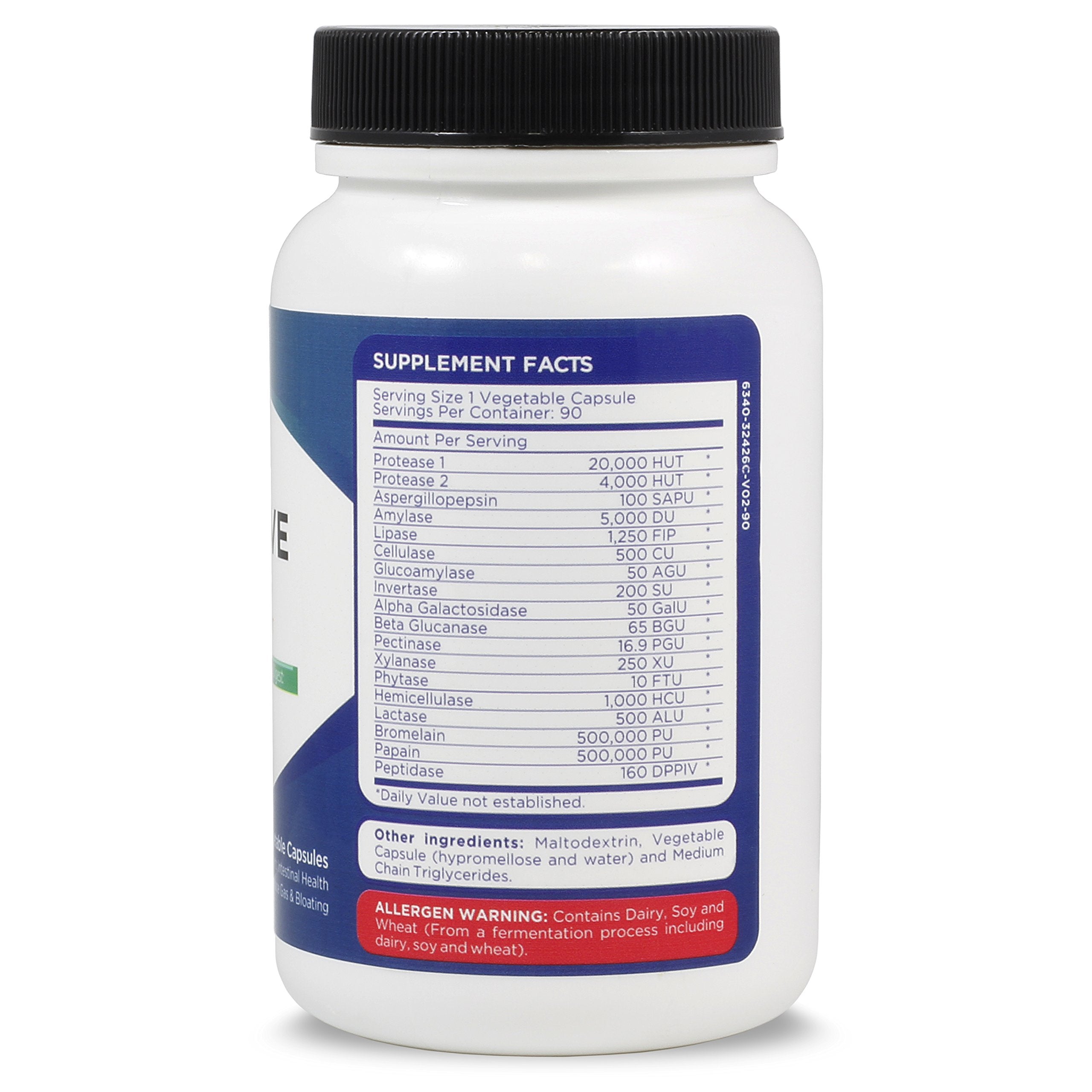 Zenesis Labs Digestive Enzymes - with Amylase, Bromelain, Protease, Lipase, & 14 Other Enzymes - 90 Capsules