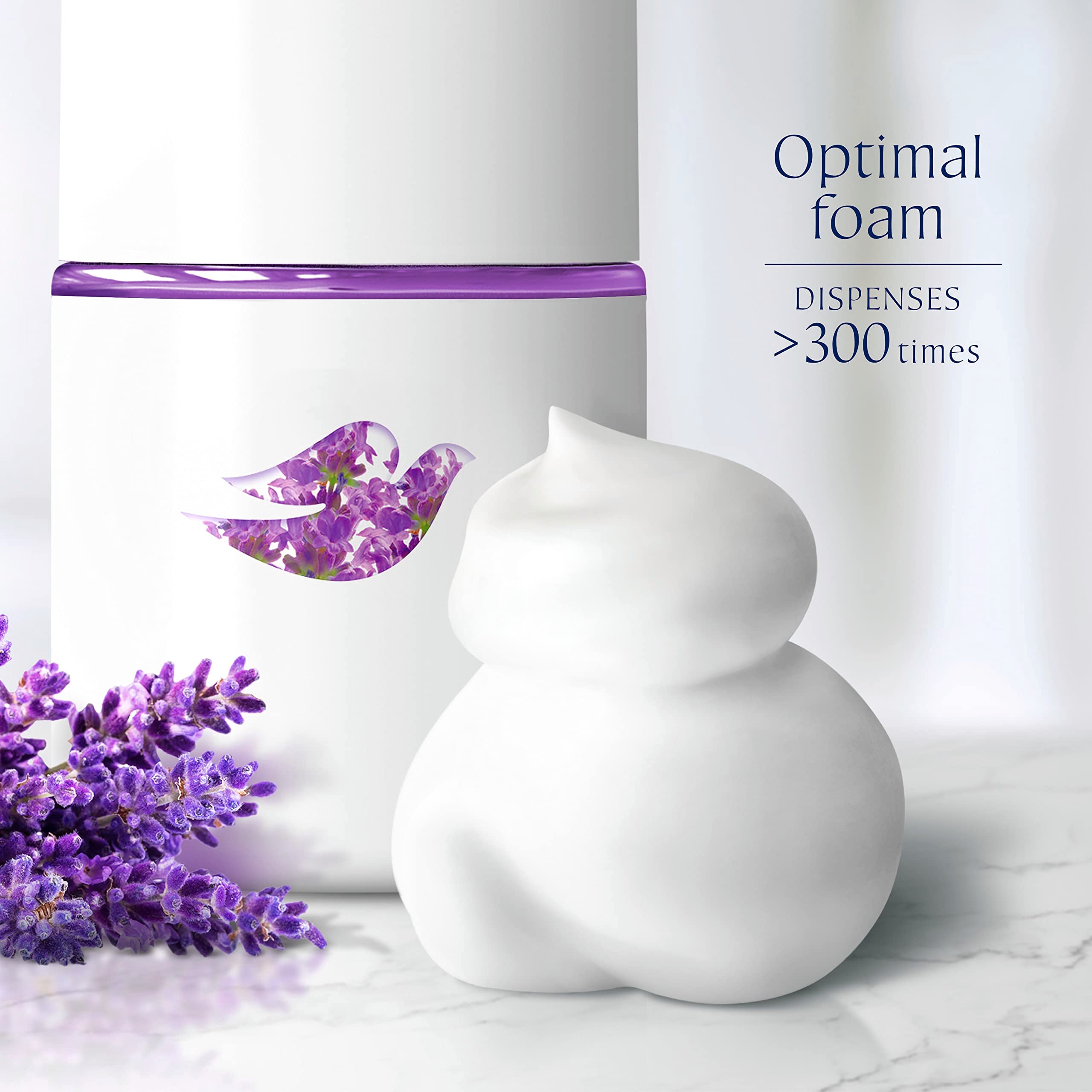 Dove Nourishing Foaming Hand Wash Touchless Dispenser Refill Lavender and Chamomile Moisturizing Hand Wash for Lasting Nourishment 10.1 oz 6-pack