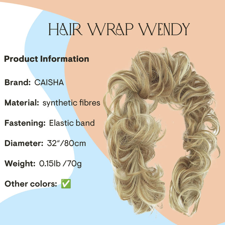 Prettyshop Hairpiece Blonde Mix #27H613 Hw33: Prettyshop Xxxl Hairpiece Hair Wrap Scrunchie Scrunchy Updos, Voluminous, Curly Messy Bun, Blonde Mix #27H613 Hw33