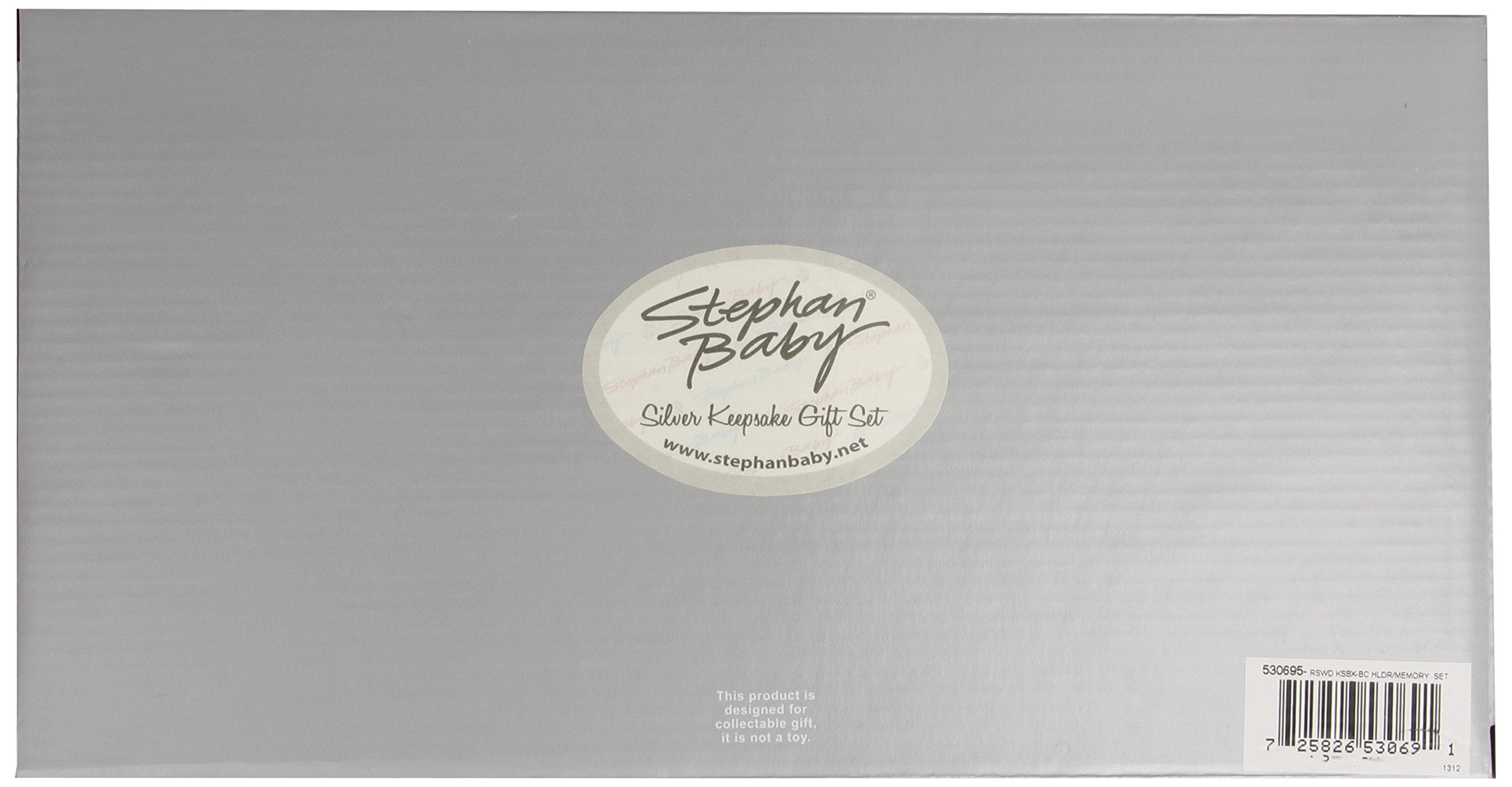 Stephan Baby Satin-Lined Rosewood Keepsake Box with Silver Plated Birth Certificate Holder, First Tooth and First Curl Boxes
