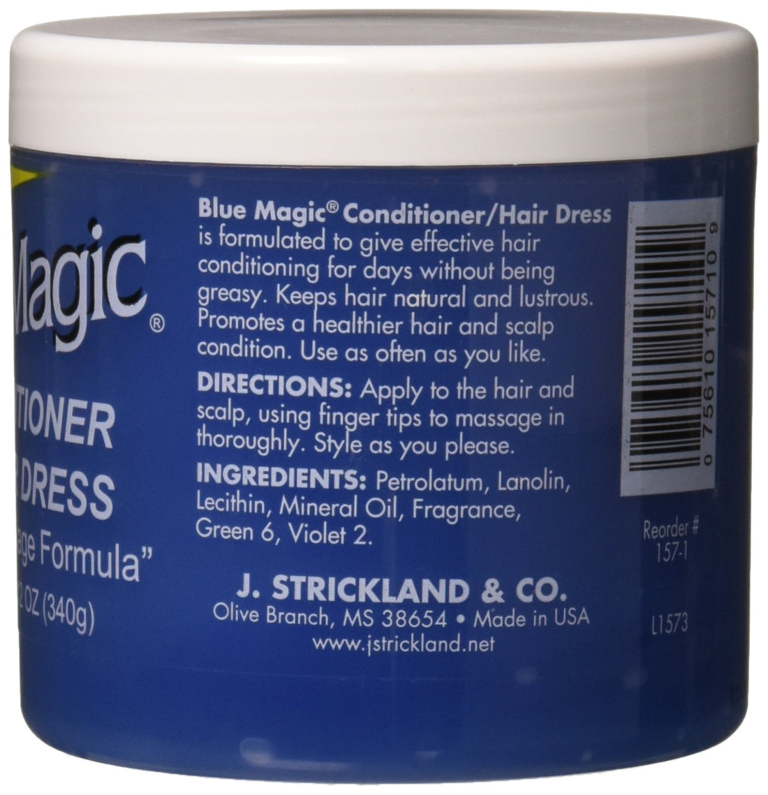 U/S Blue Magic Cond Jar Size 12oz Beauty Enterprises Blue Magic Conditioner 12oz