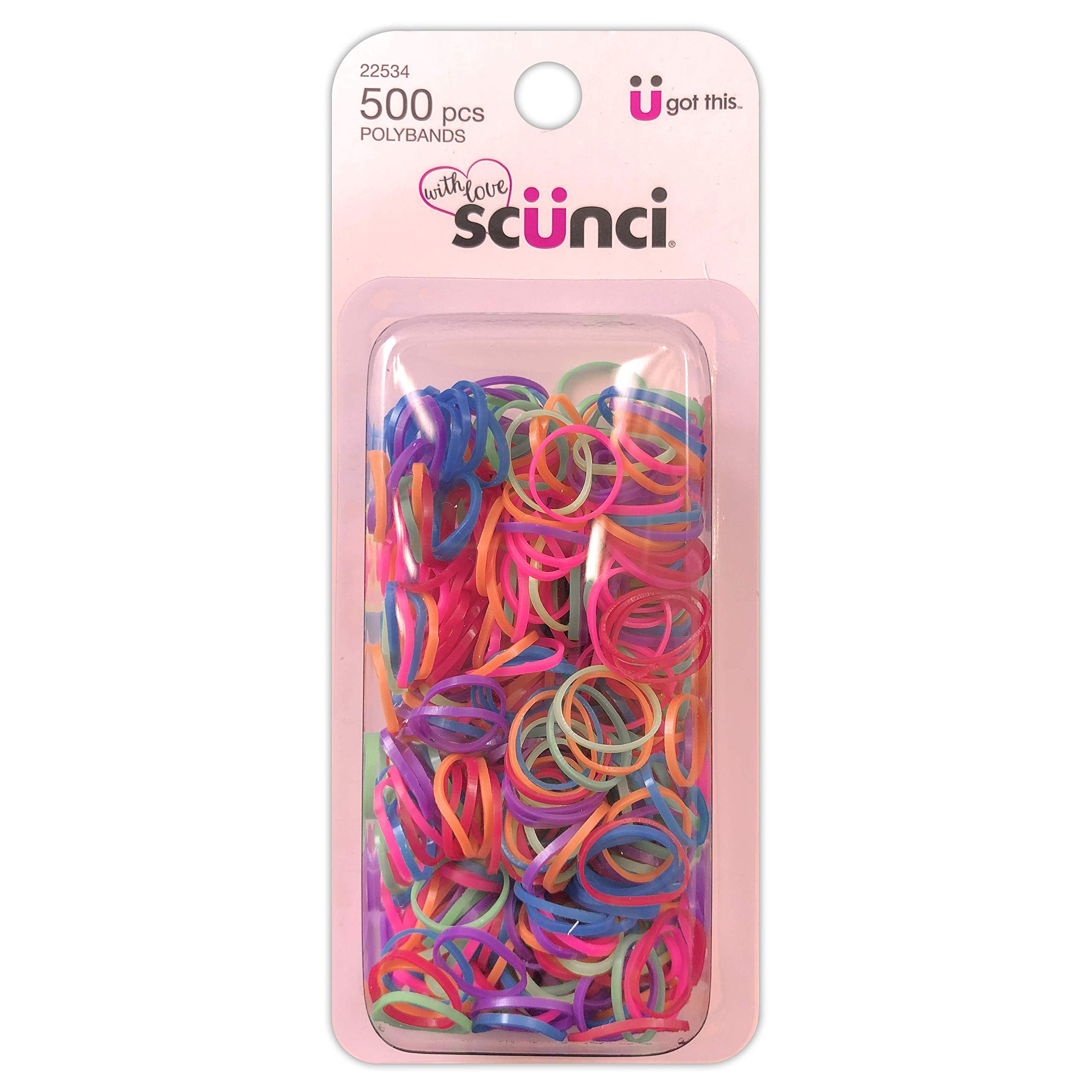 Scunci Girl No Damage Polyband Elastics - 500 Pcs.