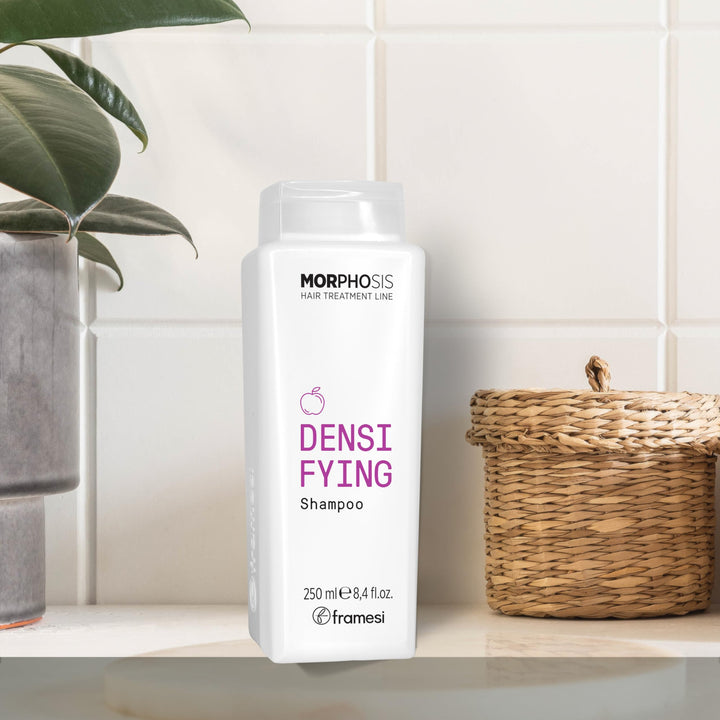 FRAMESI Morphosis Densifying Shampoo 8.4 fl oz, Hair Thickening Shampoo, For Sensitive Scalps, For Thinning Hair, Natural Ingredients, Color Safe