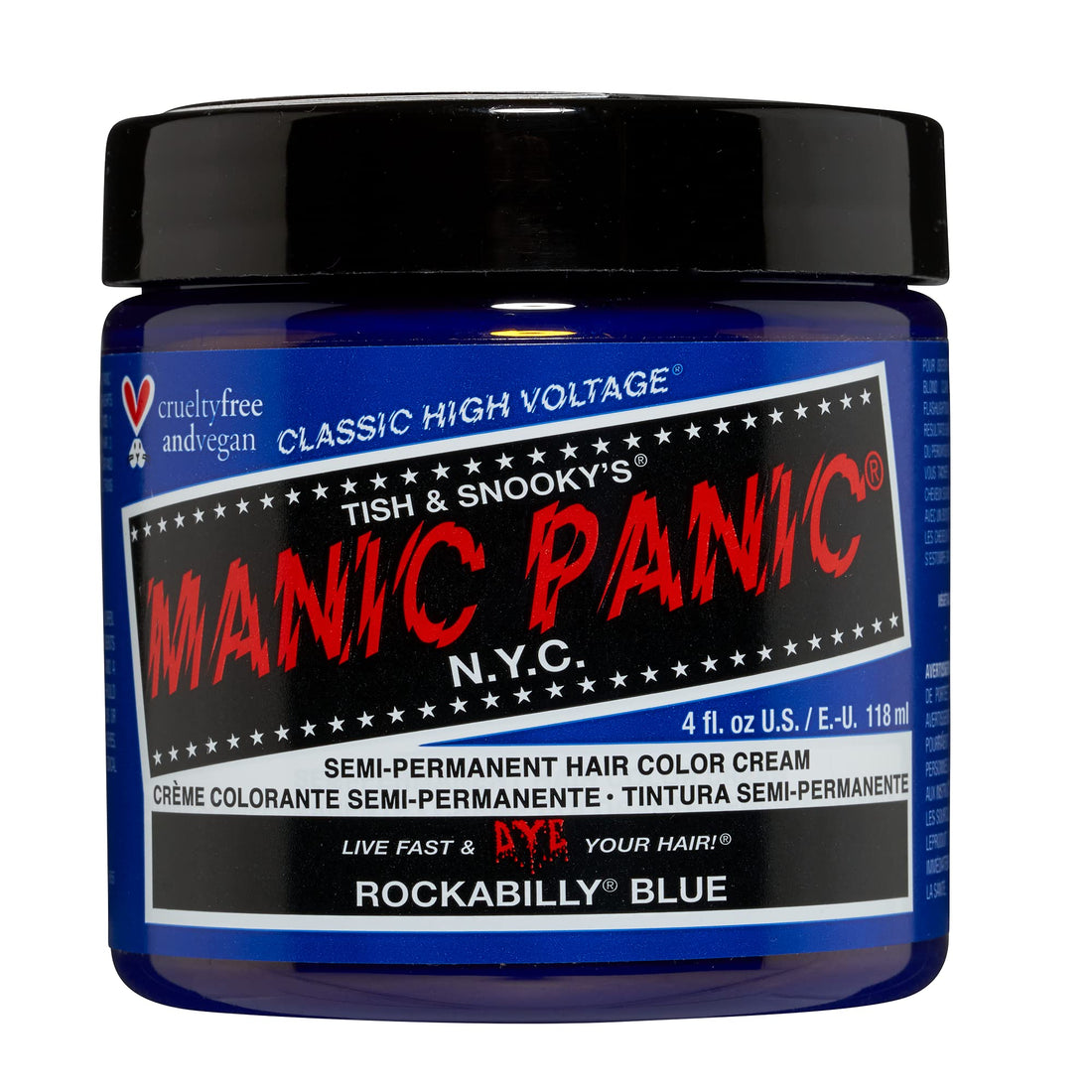 Manic Panic Rockabilly Semi Permanent Hair Colour Cream, 113g - Blue