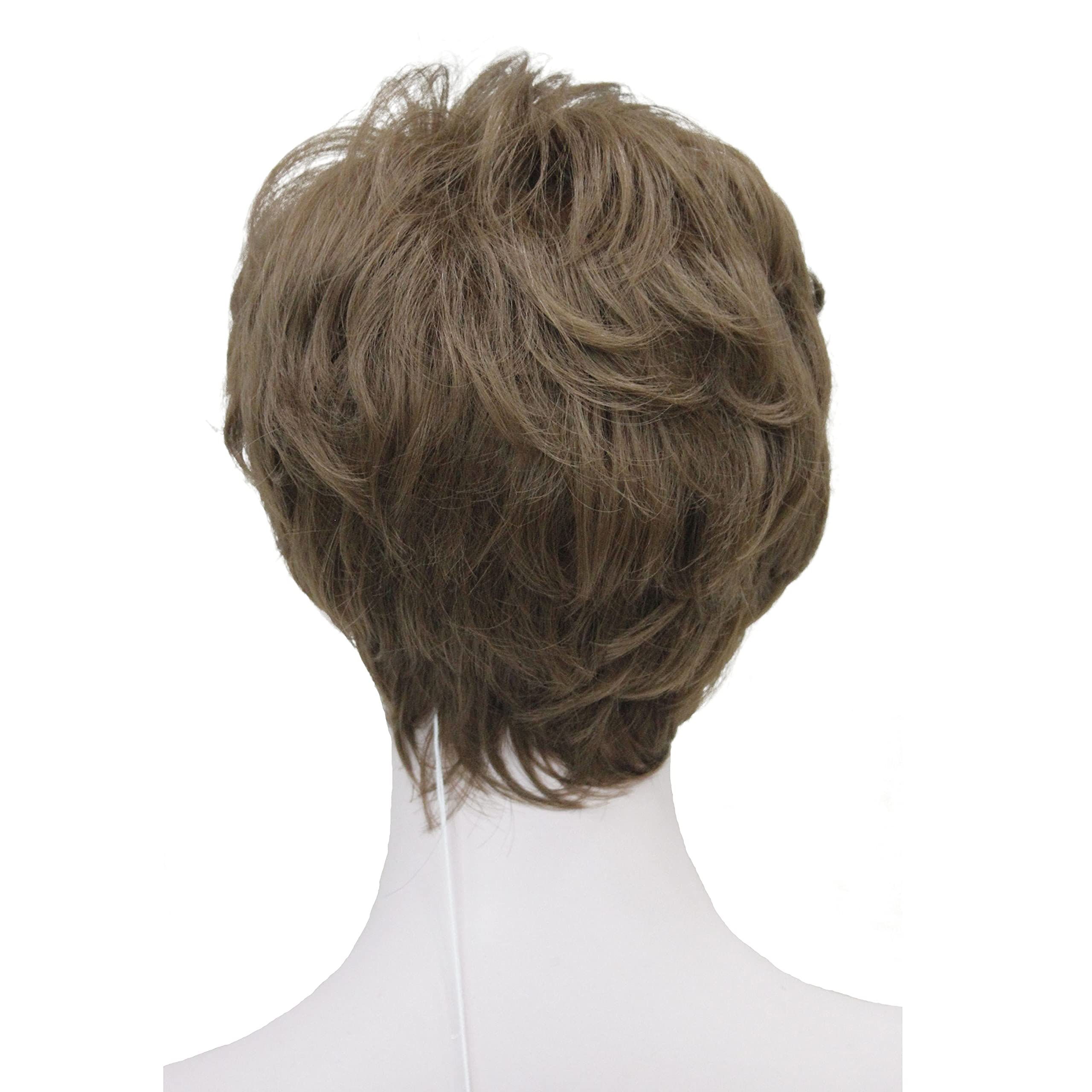12Tt26: Wiginway Lady Women Short Syntheic Natural Wave Wigs Light Brown Hair Wig Short Bob Wigs(Light Brown#12Tt26)11 Color