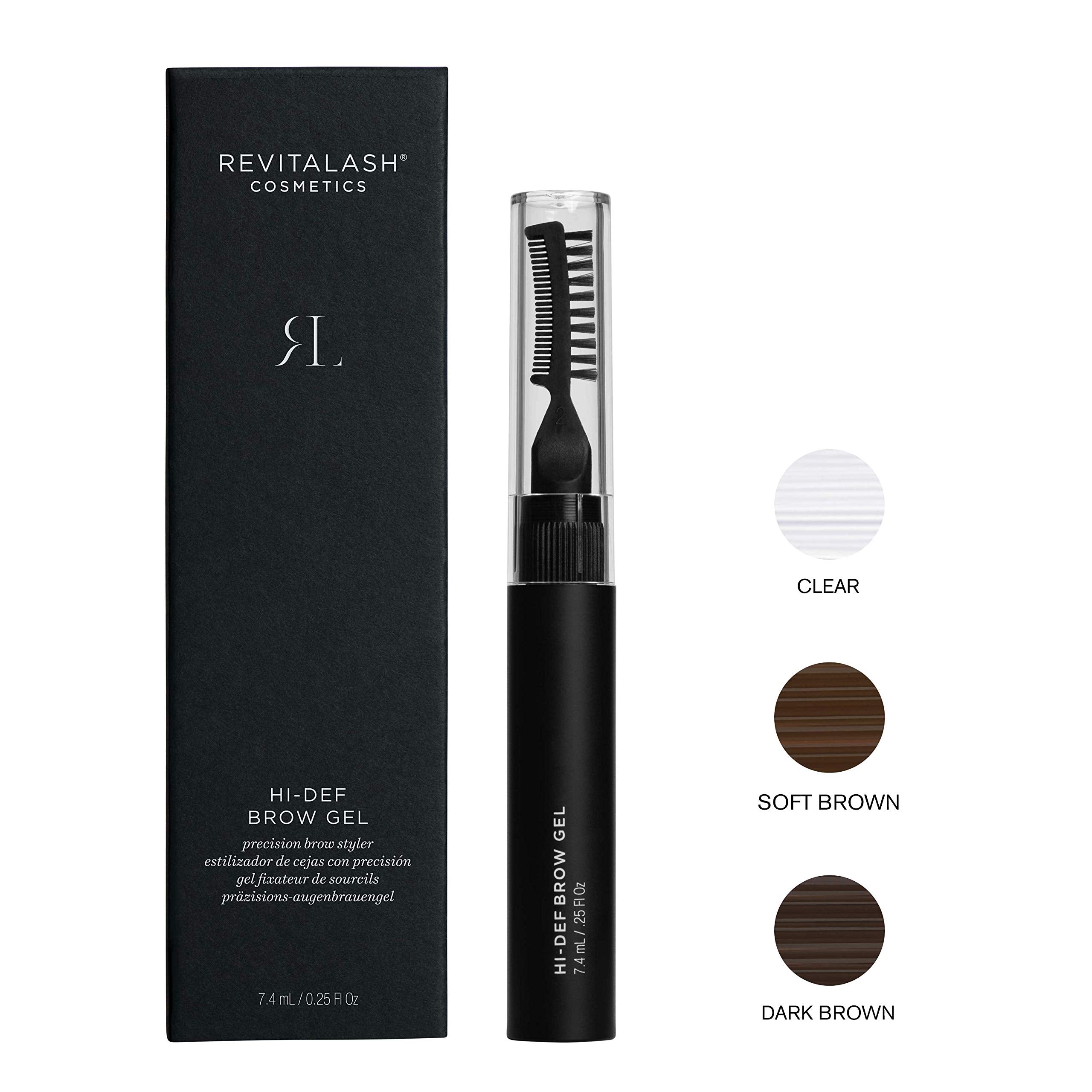 RevitaLash Cosmetics Hi-Def Brow Gel, Clear - Hypoallergenic, Cruelty-Free, Long-Lasting Brow Enhancer | Perfect for Defining and Shaping Eyebrows, Paraben-Free, 7.4 ml 0.25 Fl Oz
