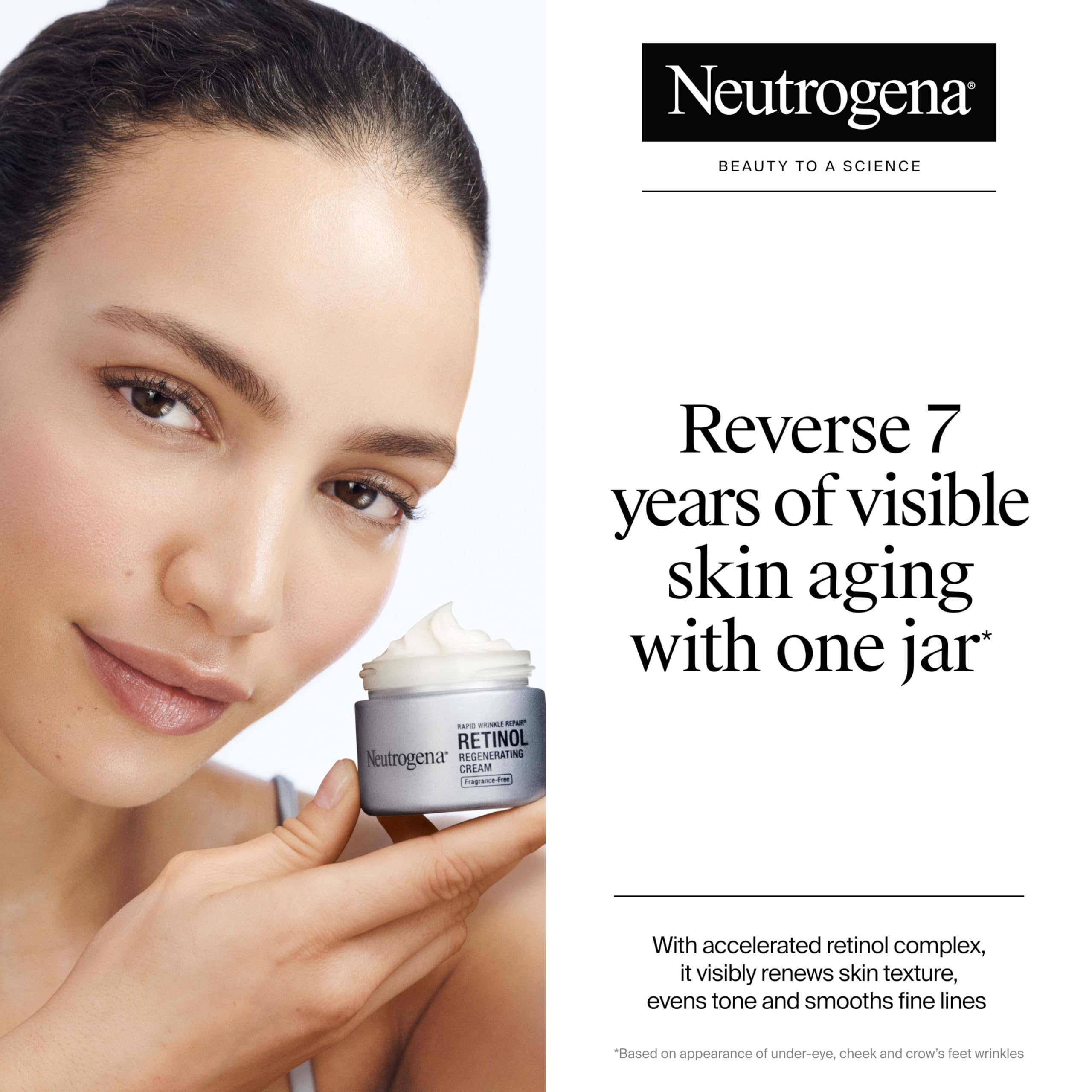 Neutrogena Rapid Wrinkle Repair Retinol Face Moisturizer, Fragrance Free, Anti-Aging Face Cream with Retinol & Hyaluronic Acid, 1.7 oz + Trial Size Hydro Boost Facial Cleanser, 0.5 fl. oz