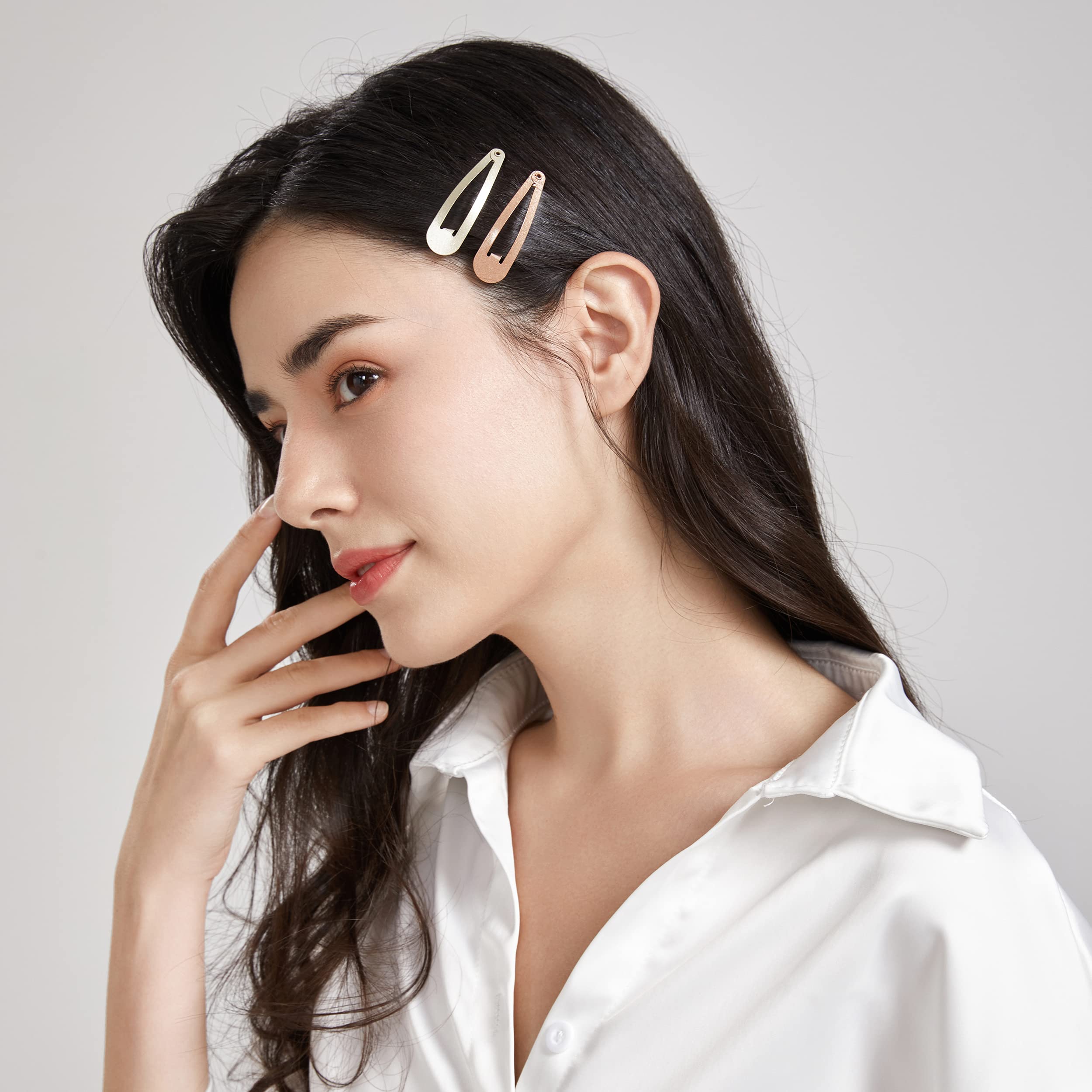 Dofash Snap Hair Clips Metal Grips 5cm/2in Basic Hair Accessories 12pcs (Blonde)