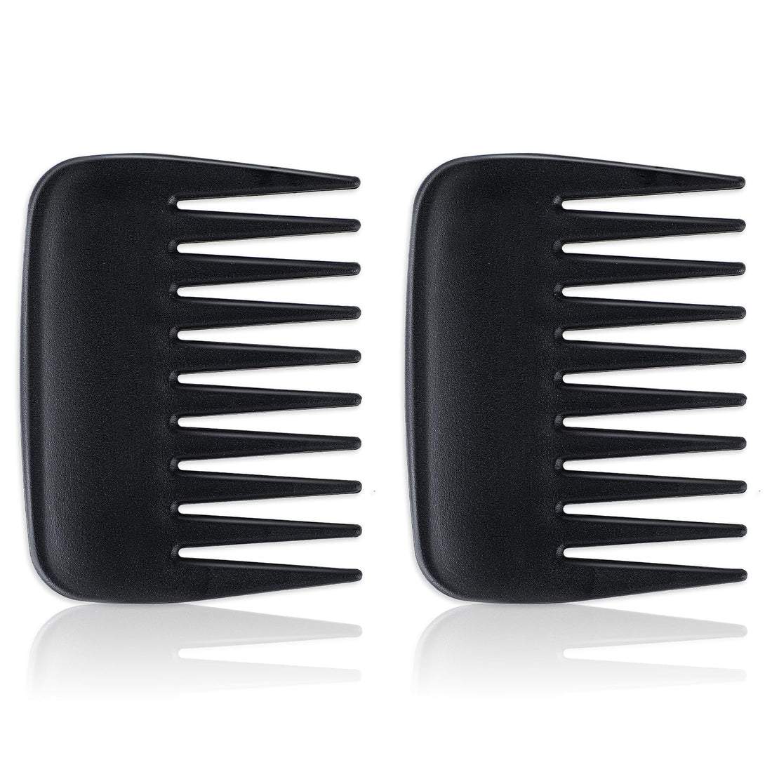 Hair Detangling Comb, 2 Pieces Mini Palm Combs Small Hair Styling Comb Anti Static Wide Tooth Comb Professional Streaker Comb Pocket Travel Combs for Men Women Thick Curly Wavy Wig Hair, Black
