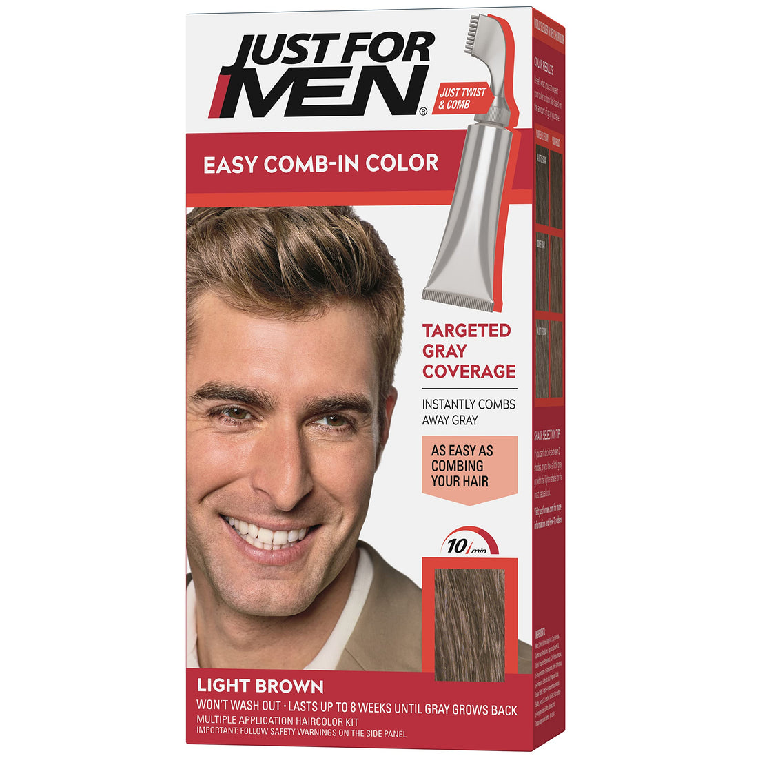 JUST FOR MEN Autostop Hair Color Light Brown One Application Kit