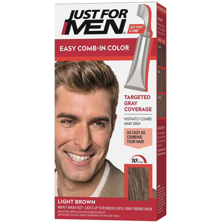 JUST FOR MEN Autostop Hair Color Light Brown One Application Kit