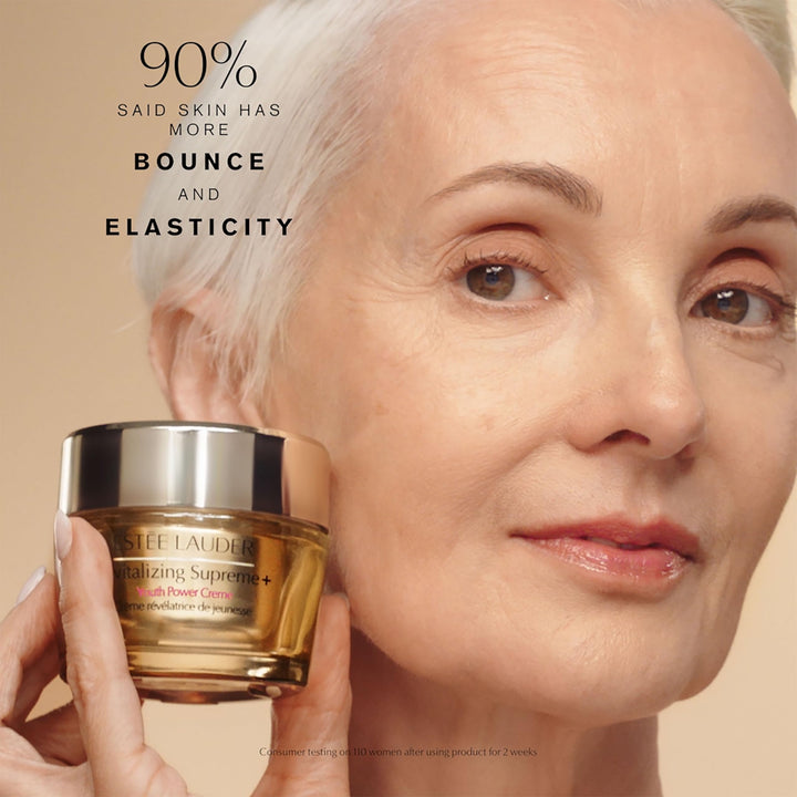Estée Lauder Revitalizing Supreme+ Youth Power Cream Moisturizer with Hyaluronic Acid & Peptides, Anti Aging, Travel Size, 0.5 Ounce
