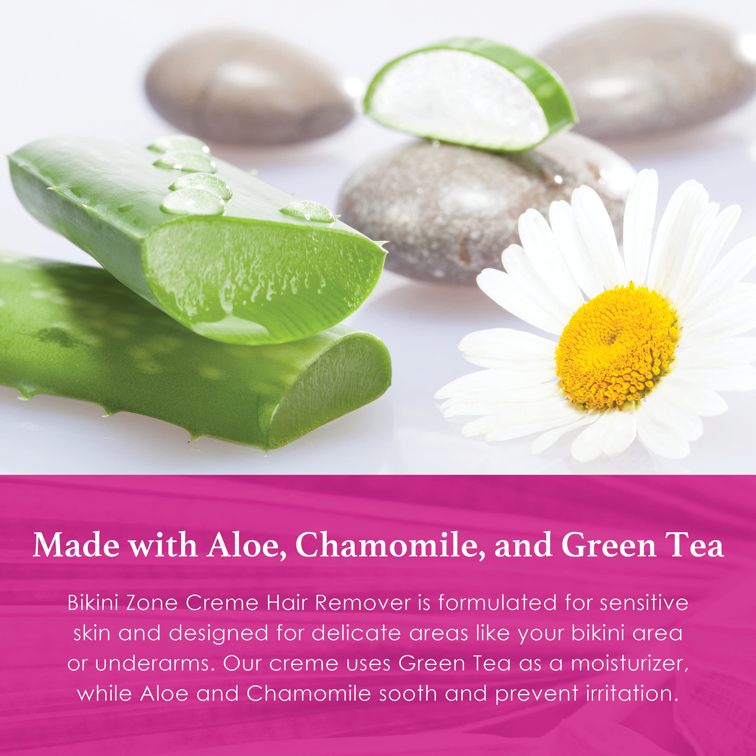 Bikini Zone Bikini Creme Hair Remover, Green Tea Fortified, Packaging May Vary, 2-Ounces (Pack of 3)