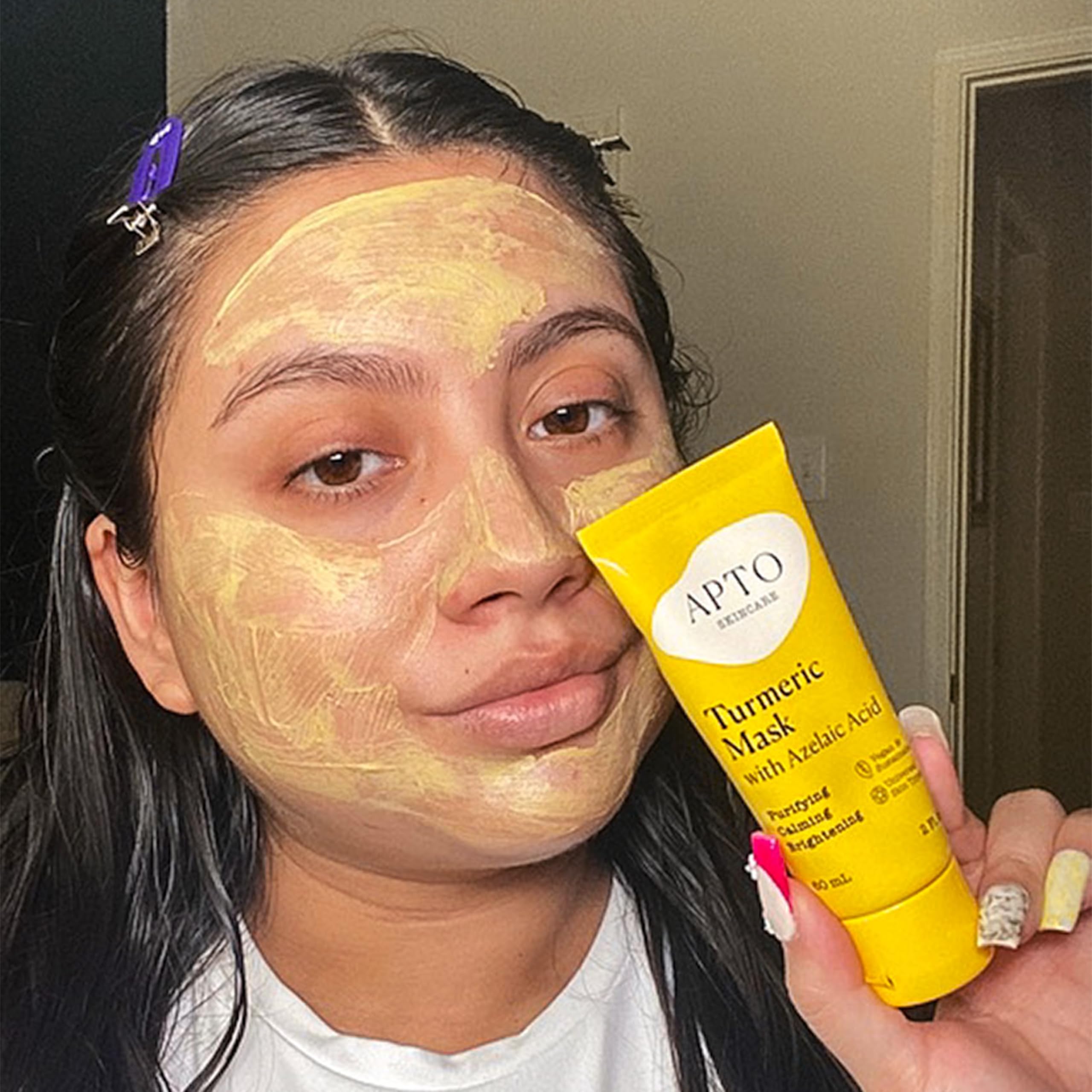 APTO Turmeric Mask w/Azelaic Acid: Brightening, Exfoliating & Soothing Thick & Creamy Formula for a Glowing & More Even-Toned Complexion, 2 oz.