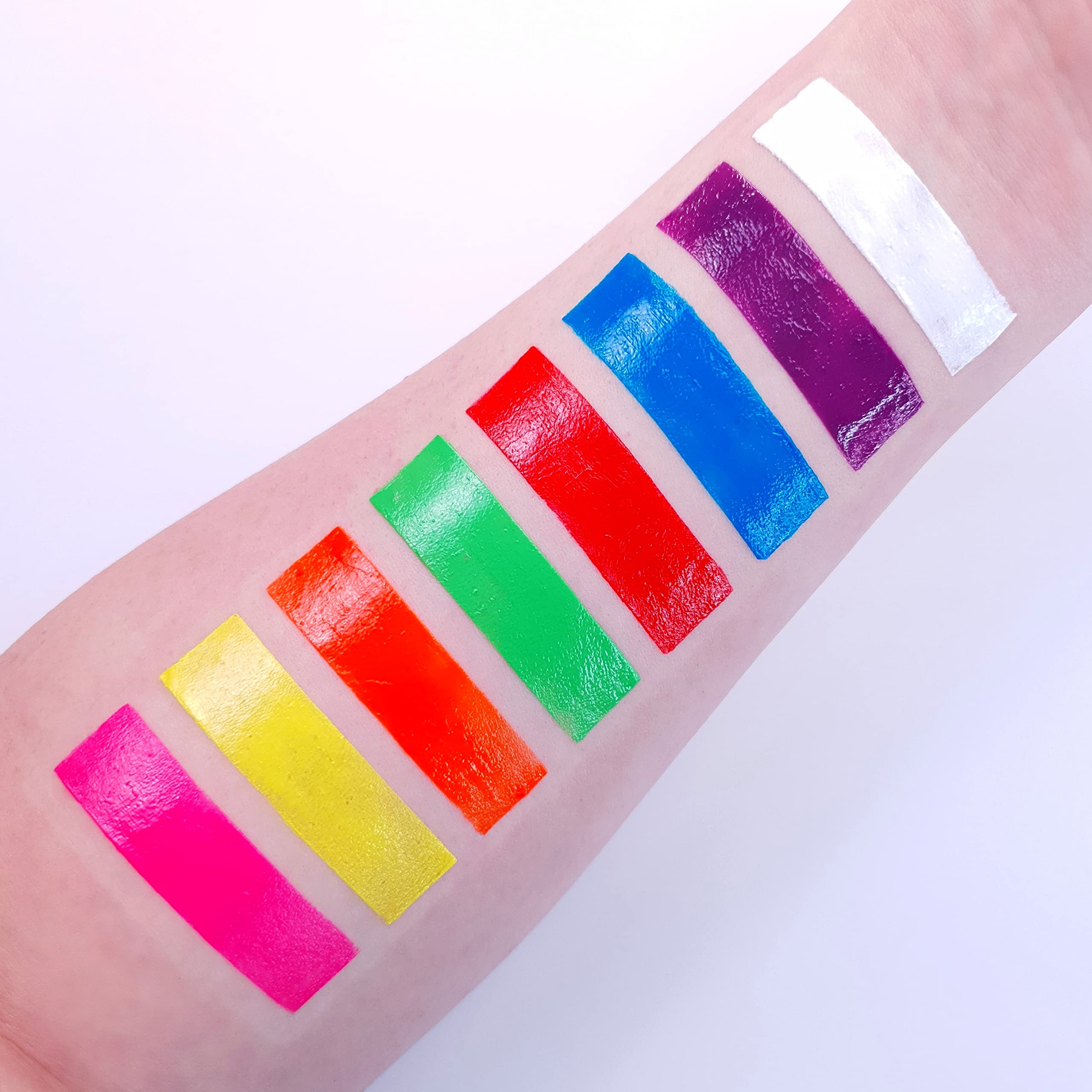Uv Glow-Neon Uv Paint Stick/Face & Body Crayon Set Of 8 Colours. And Product Glows Brightly Under Light