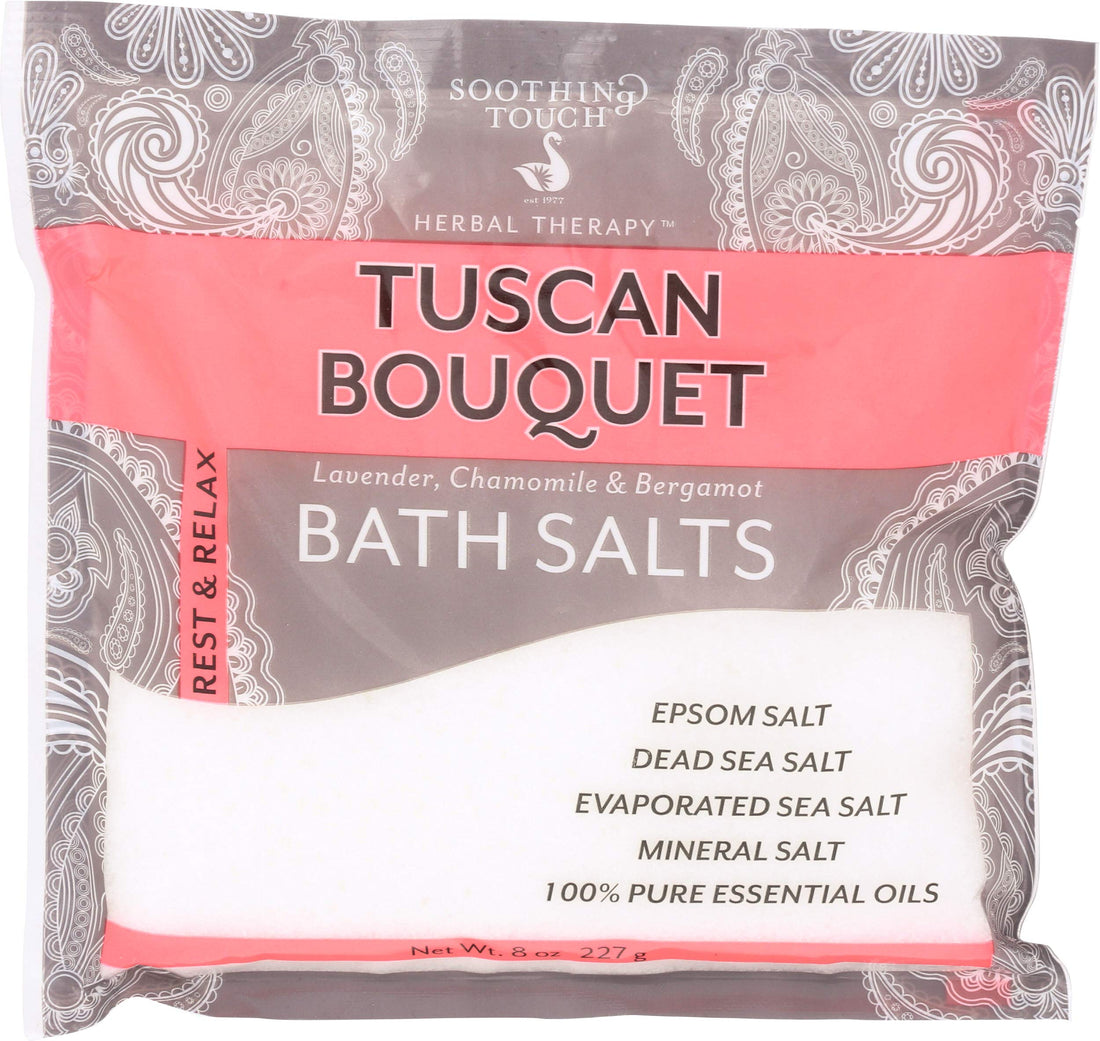 Soothing Touch Tuscan Bouquet Bath Salts Pouch, Floral, 8 Ounce