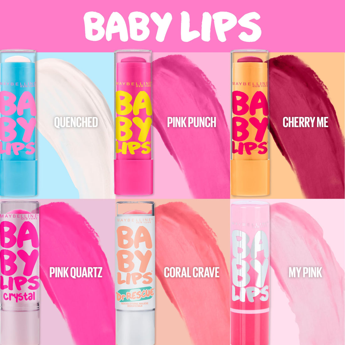 Maybelline New York Baby Lips Crystal Lip Balm, Pink Quartz [140] 0.15 oz