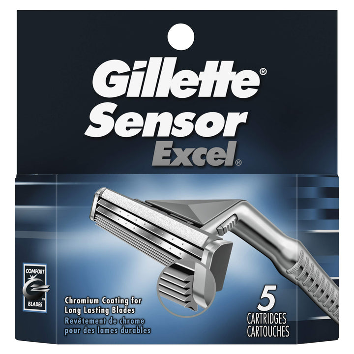 Gillette Sensor Excel Refill Razor Blade Cartridges - 5 Blades Cartridges (5 count)