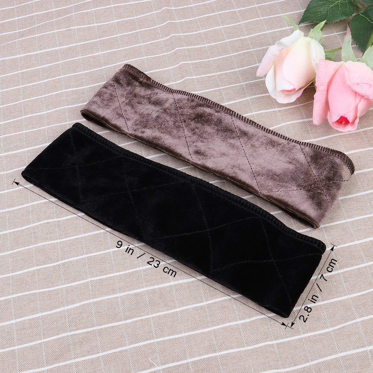 sansheng 3PCS Wig Grip Flexible Velvet Headband Scarf Head Hair Band Extra Hold Wig Adjustable Fastern,Stretch Cotton headbandï¼Ë†3 colorsï¼â€°