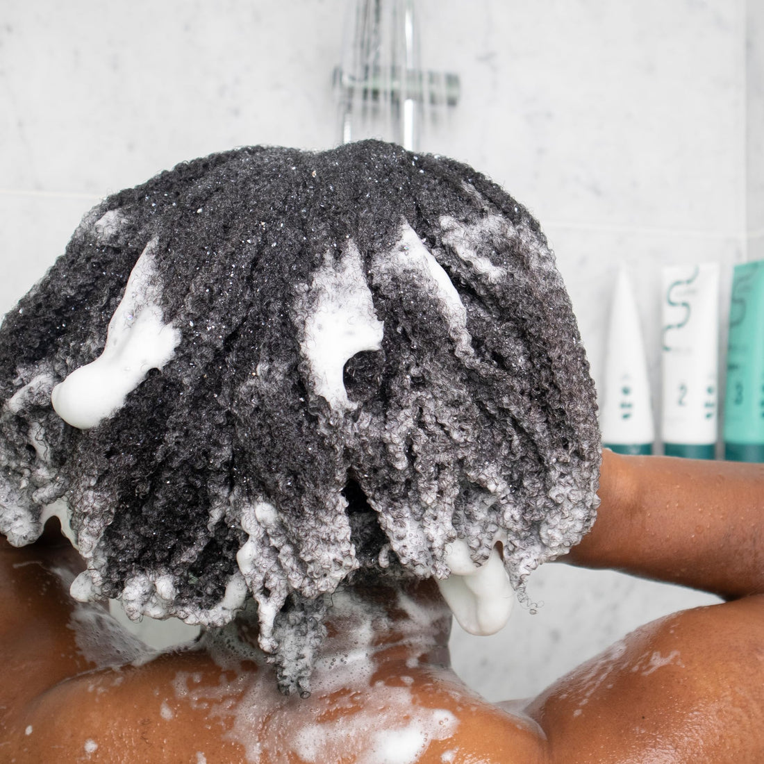 CurlMix Wash & Go Shampoo for Curly Hair - Deep Cleansing Shampoo Removes Buildup - Fragrance-Free