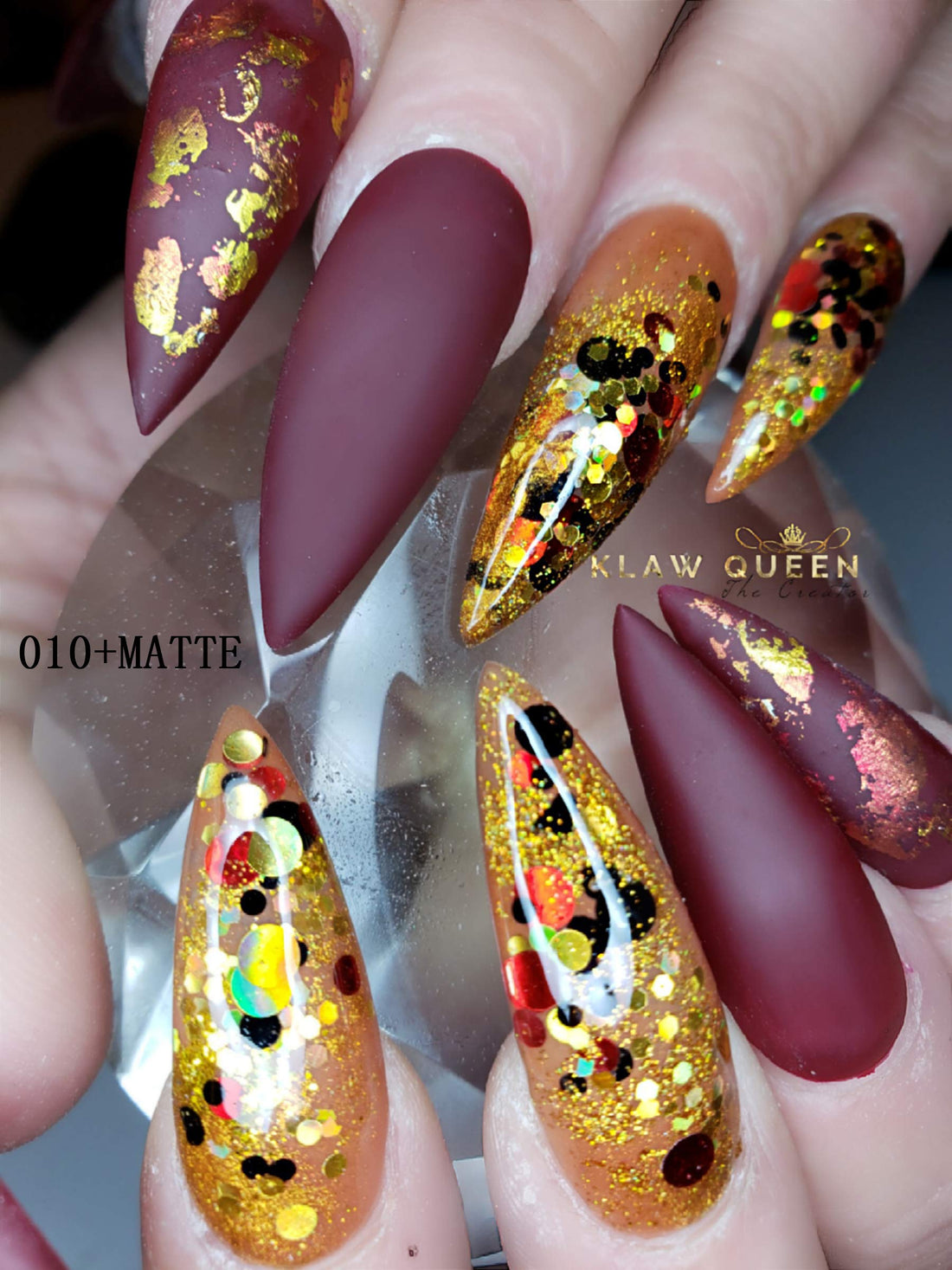 AIMEILI Shellac Soak Off UV LED Gel Nail Polish - Red Vixen (010) 10ml