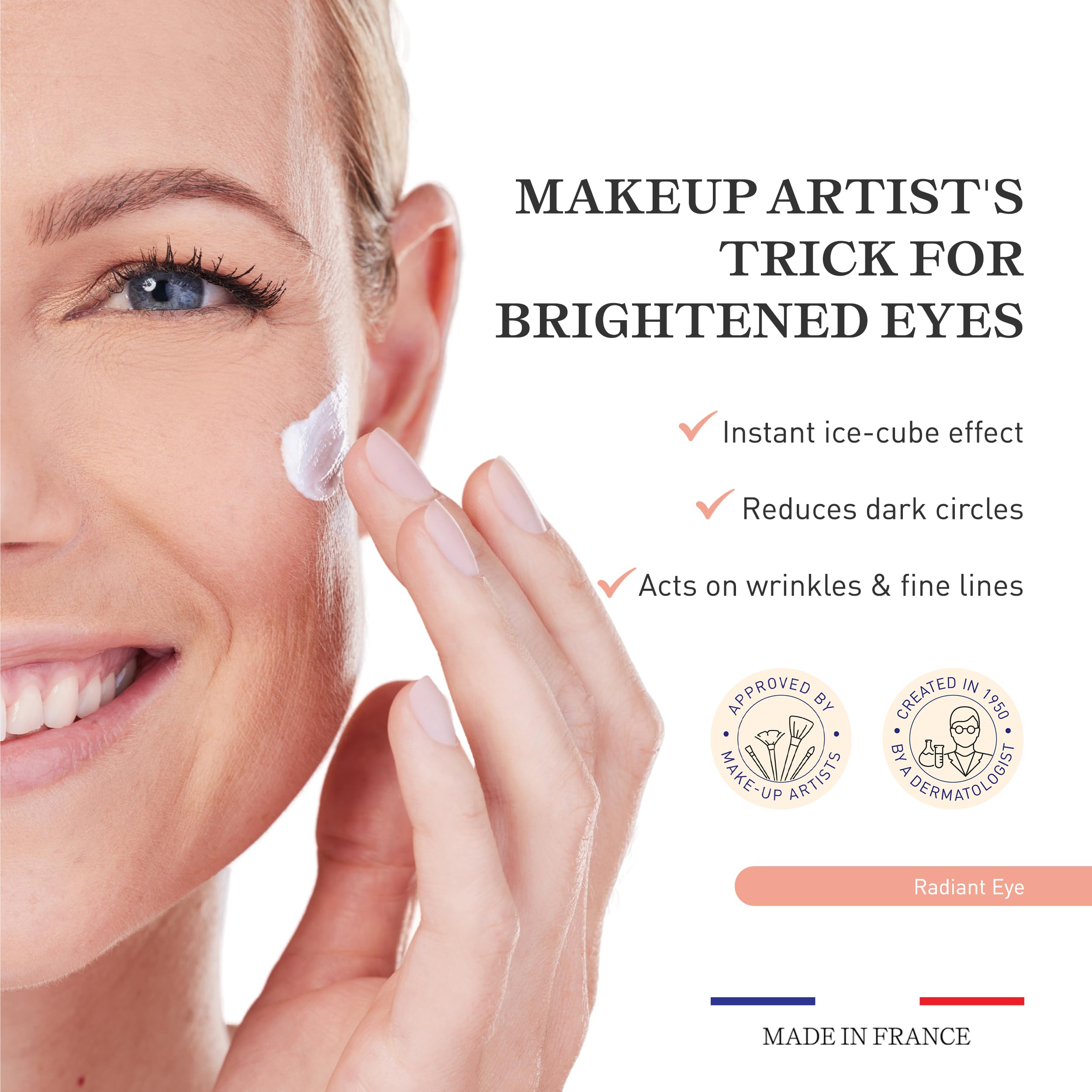 Embryolisse Radiant Eye Stick for Dark Circles & Puffiness, Cooling Under Eye Makeup Primer with Aloe Vera, Vegan, Fragrance-Free, 0.15 oz