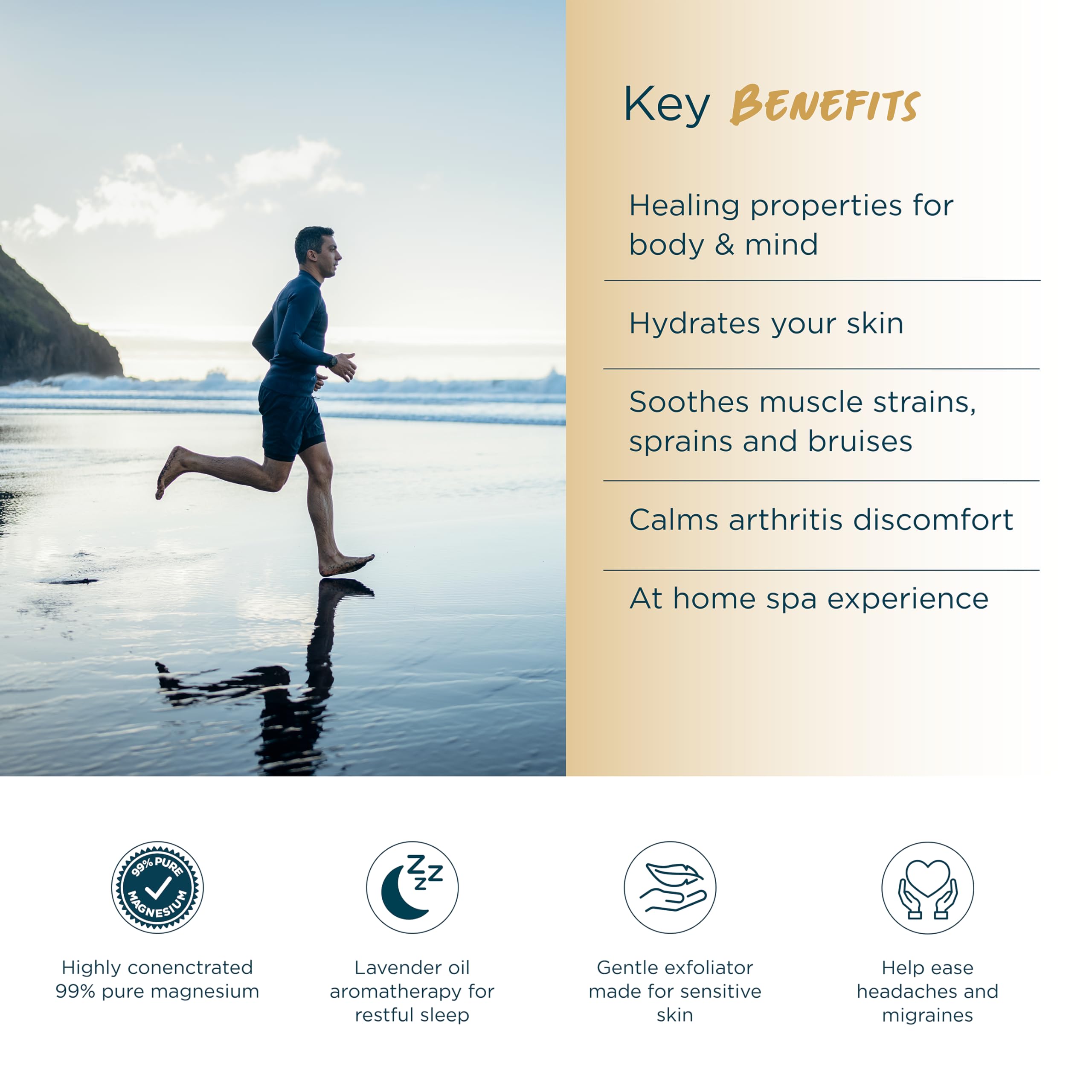 Abundant Natural Health MAG I.C. Magnesium Bath Soak Infused with Lavender Oil to Hydrate, Soothe and Moisturize Skin, Relax and Replenish Muscles, Highly Concentrated Pure Magnesium Salts, 500mL