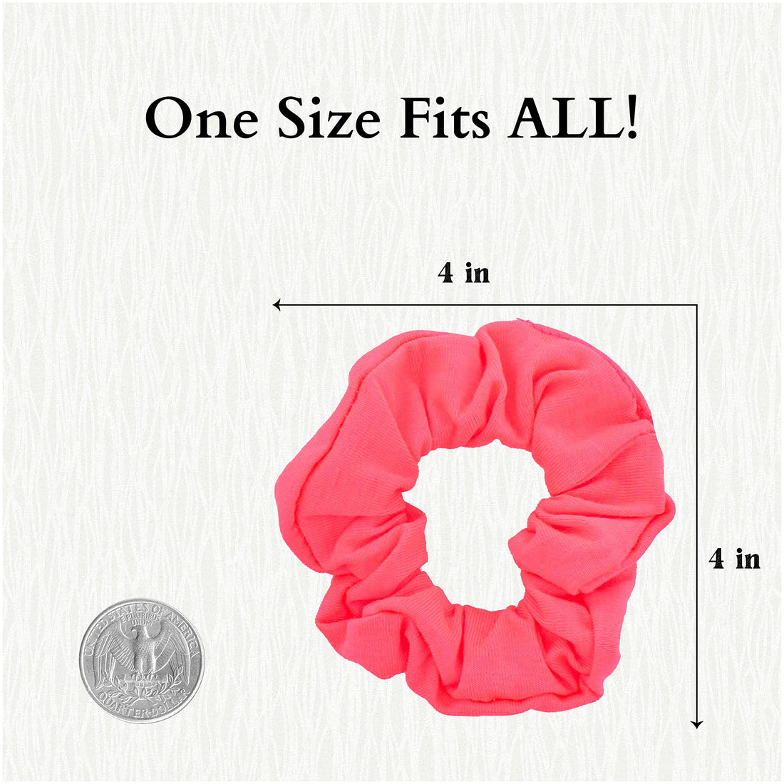 Motique Accessories Neonpink: 12 Pack Solid Hair Ties Scrunchies - Neonpink