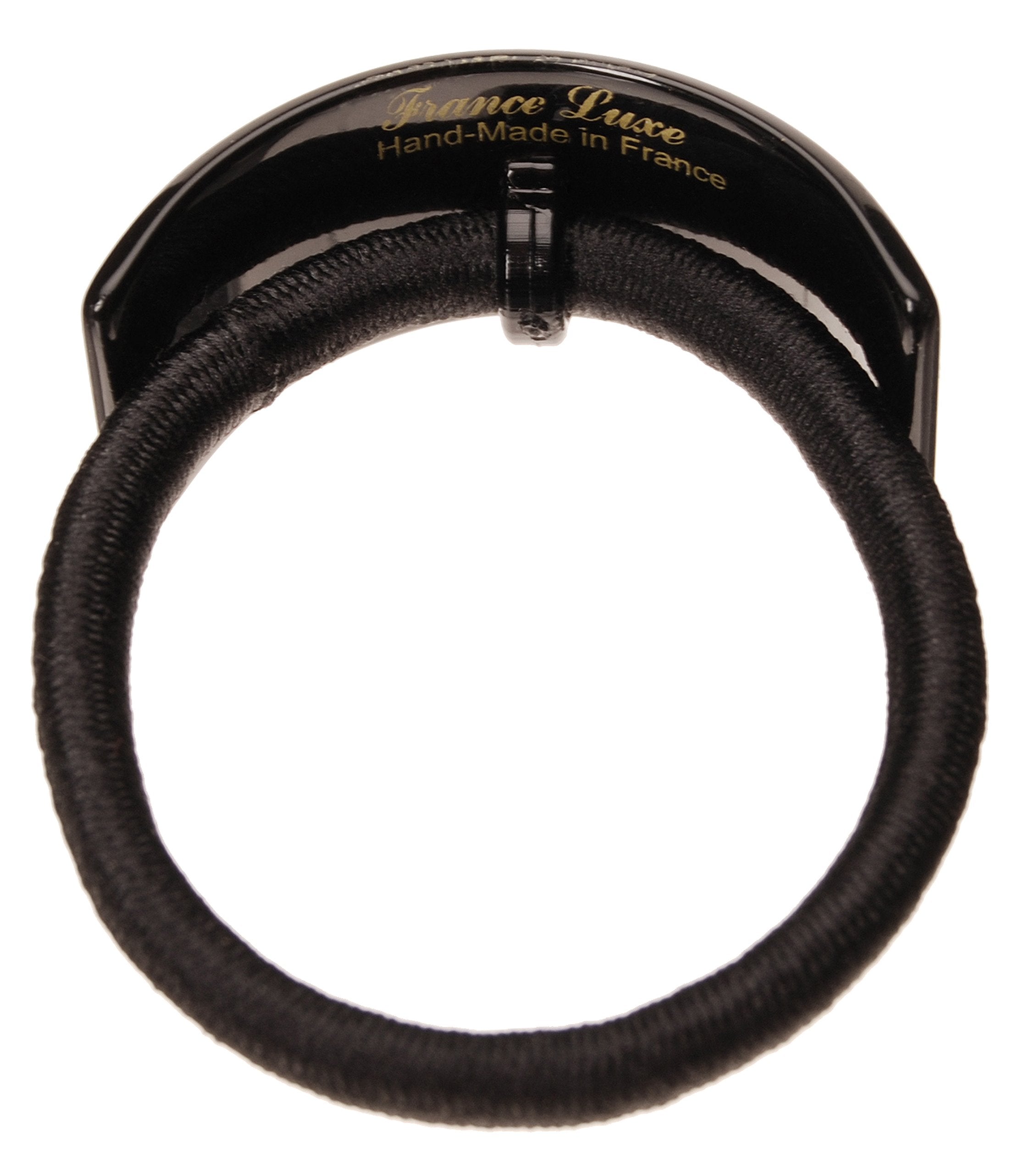 France Luxe Rectangle Ponytail Holder - Black