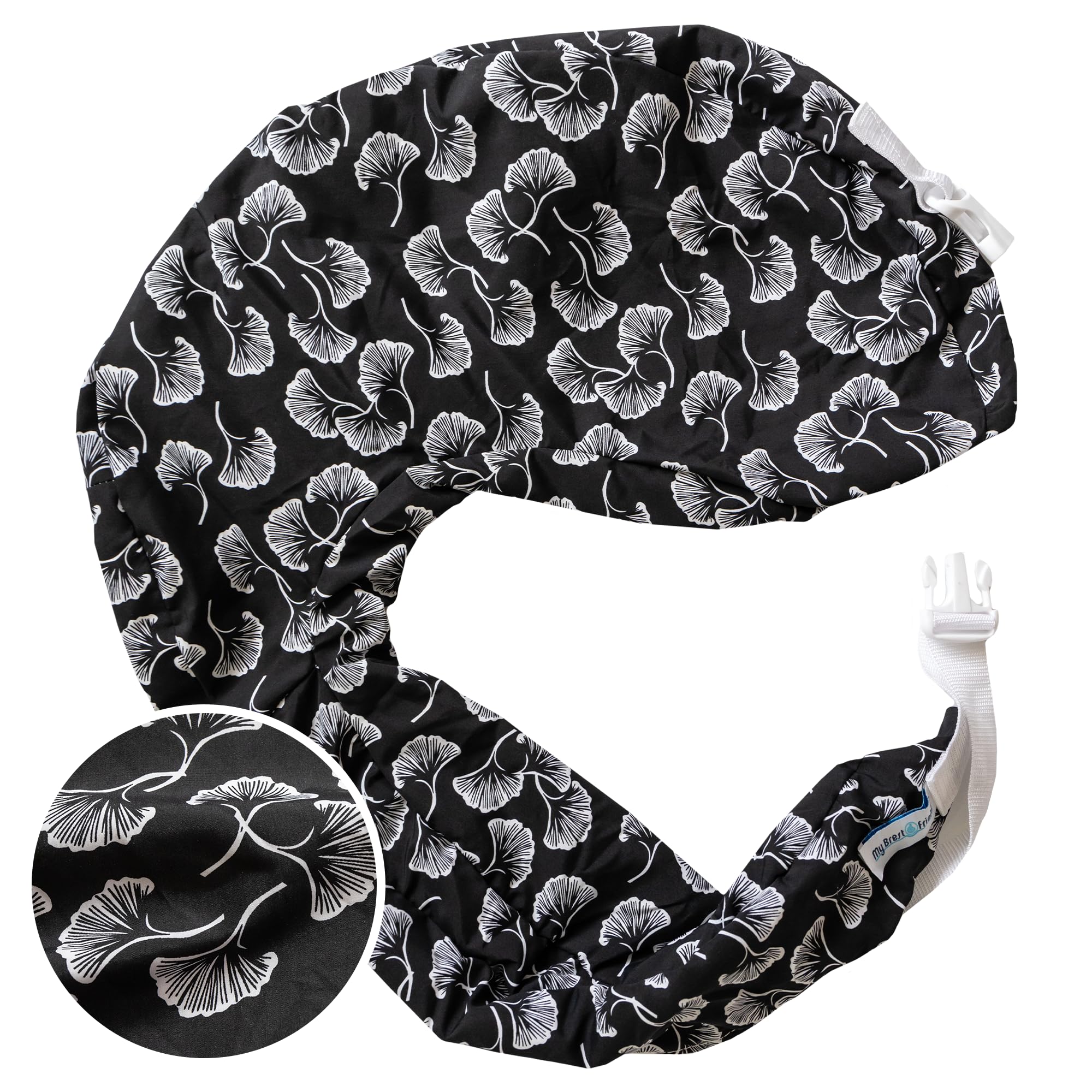 My Brest Friend Original Nursing Pillow Cover - Slipcovers For Baby - Adjustable Fit, Easy Care, Durable - Original Nursing Pillow Not Included, Black Flowing Fans