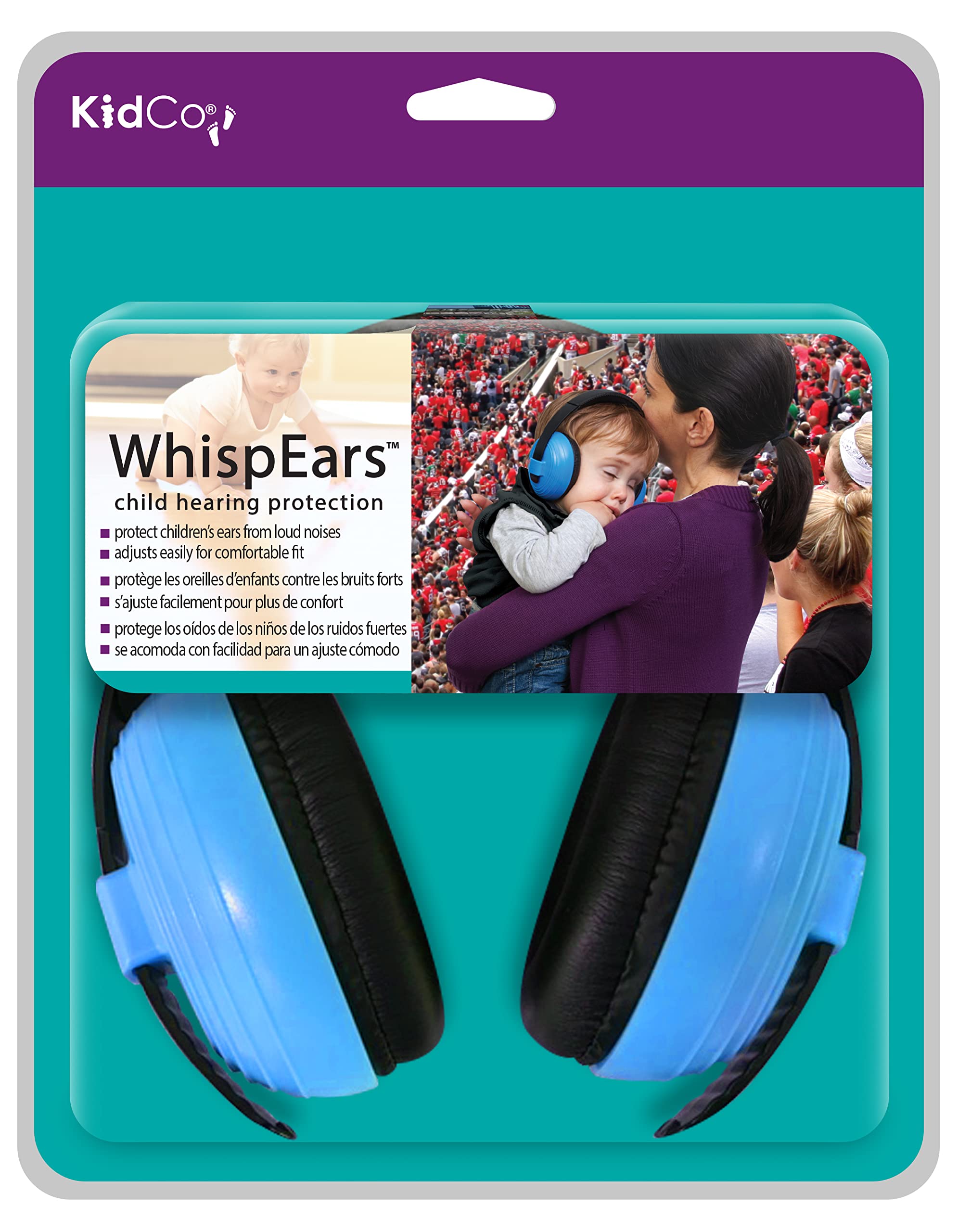 KidCo S830 WhispEars - Baby Headphones for Hearing Protection (Blue)