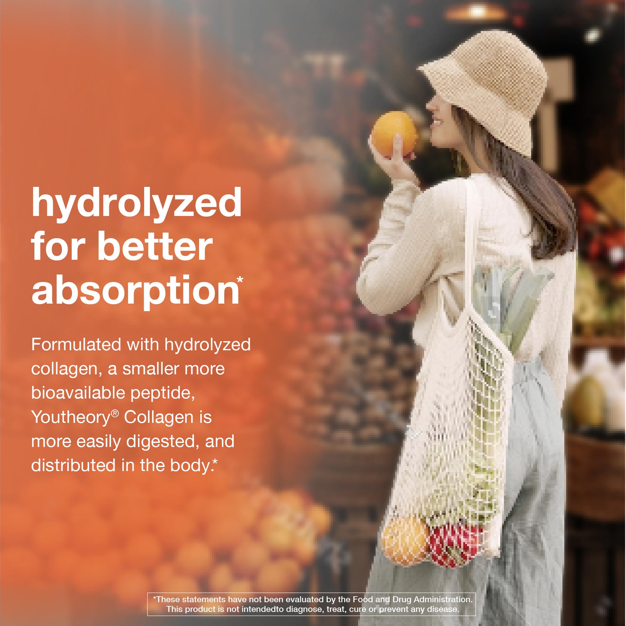 Youtheory Advanced Collagen - 6,000 mg Collagen - with Vitamin C - for Hair, Skin & Nails* - Collagen Supplements for Women and Men - 120 Tablets