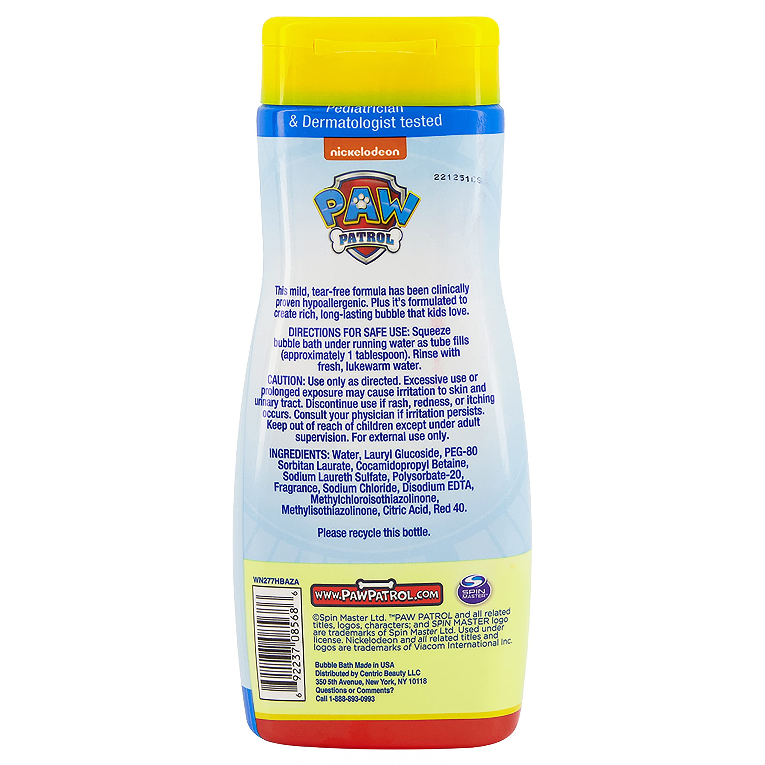 Paw Patrol Bubble Bath 24 Ounce Raspberry Rescue (709ml)