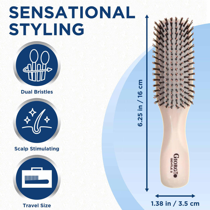 Giorgio Gentle Collection 2 Hair Brush Ivory Small
