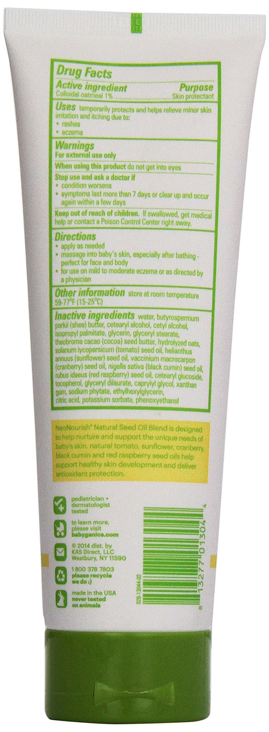 Babyganics Eczema Care Skin Protectant Cream, 8 oz, Packaging May Vary