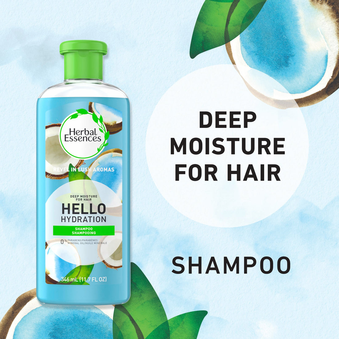 Herbal Essences hello hydration shampoo and body wash deep moisture for hair, 11.7 Fl Oz
