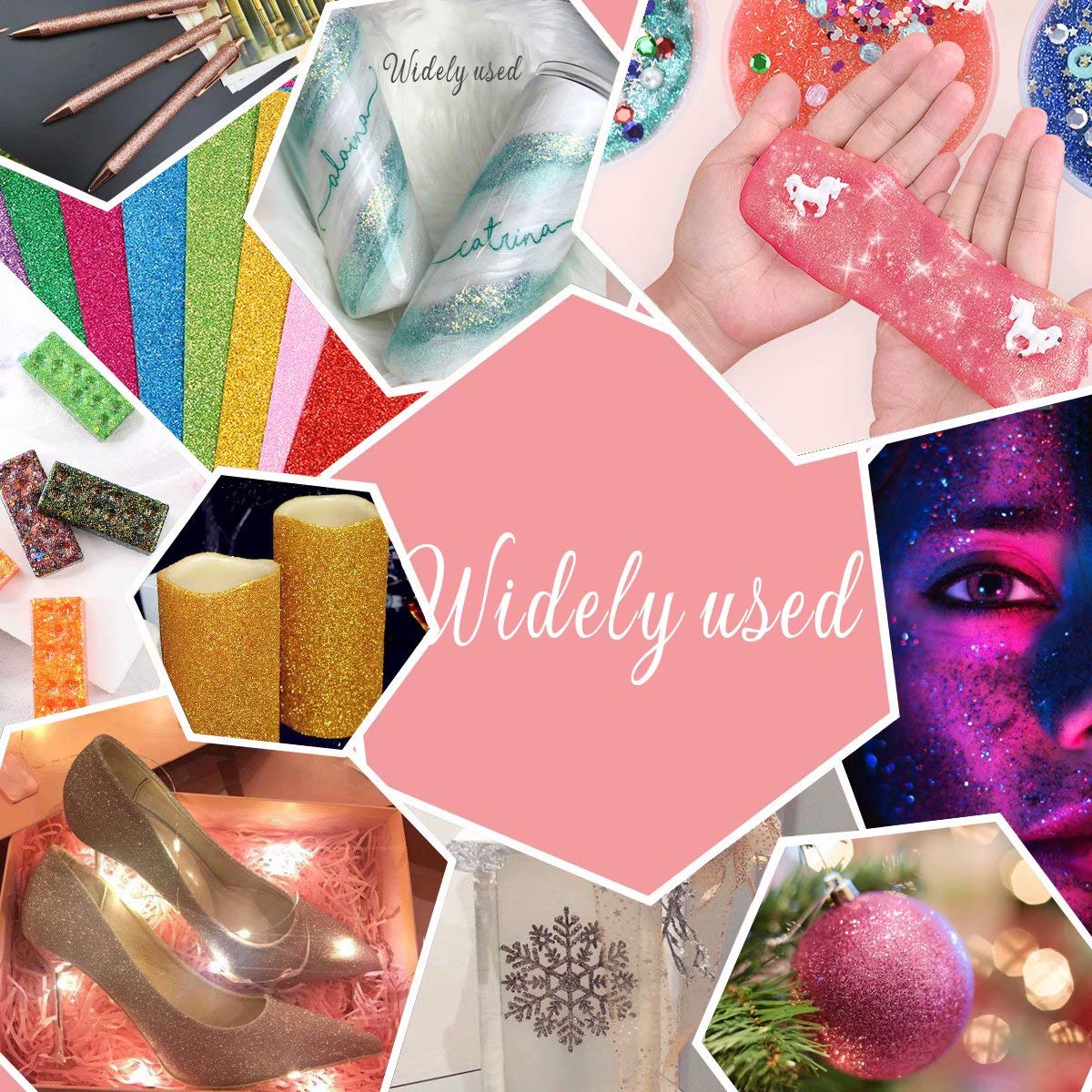 Fine Glitter 24 Colors Craft Glitter for Resin Makeup for Body Nail Face Hair Eyeshadow Lip Gloss Making