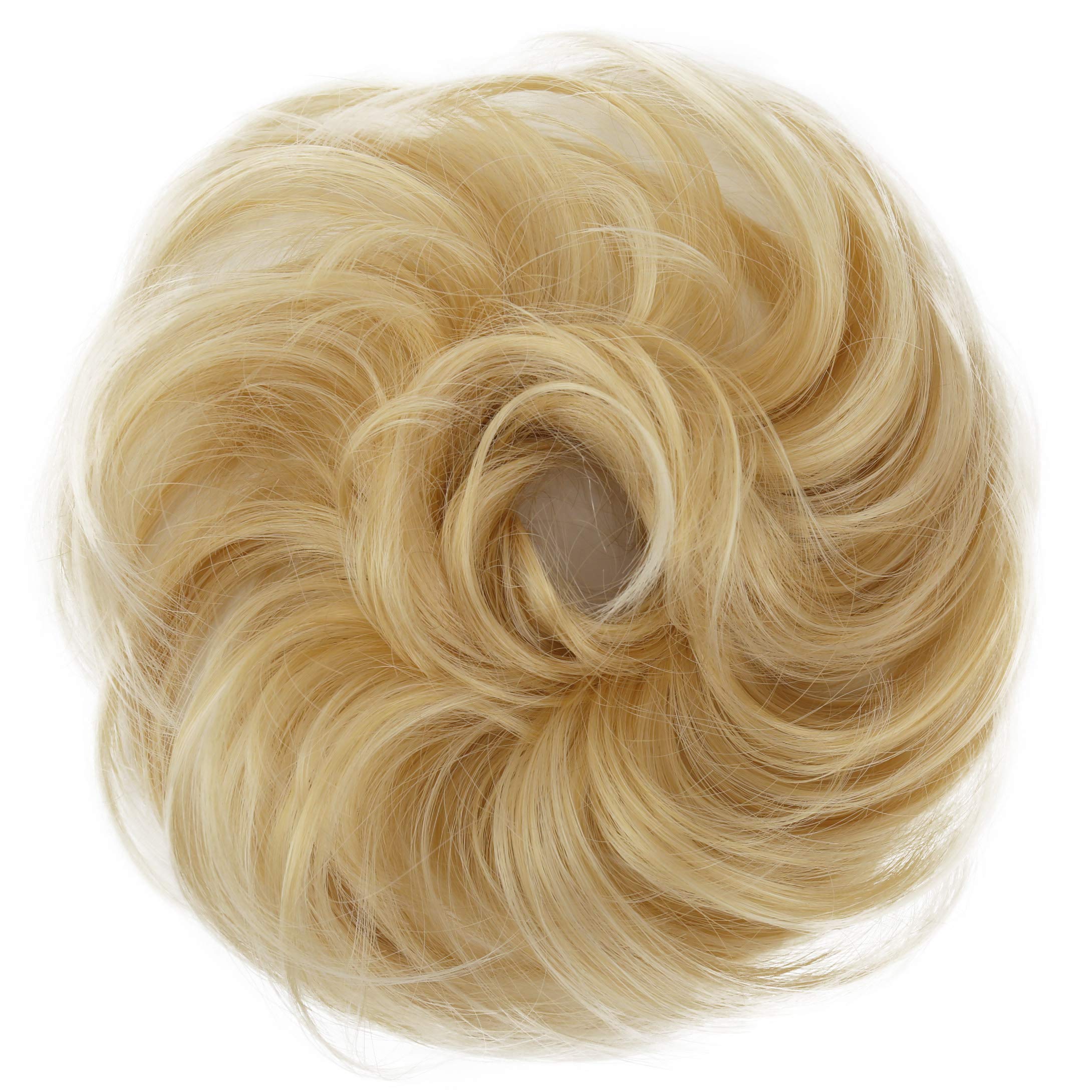 blond mix 86AT613 : PRETTYSHOP Scrunchie Bun Up Do Hair piece Hair Ribbon Ponytail Extensions Wavy Curly or Messy Various Colors(blond mix 86AT613)