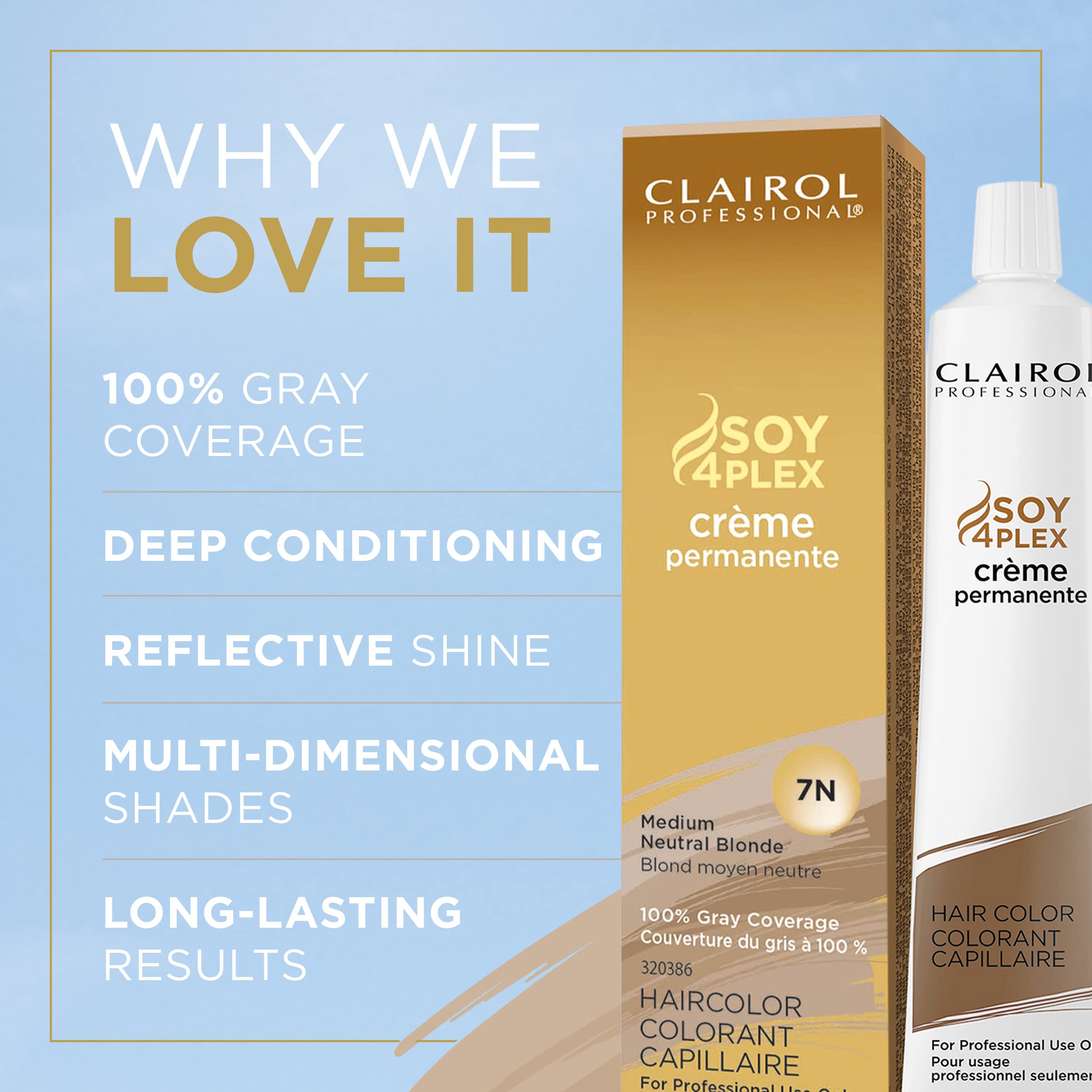 Clairol Permanent Crme, 7n Med Neutral Blonde, 2 oz.