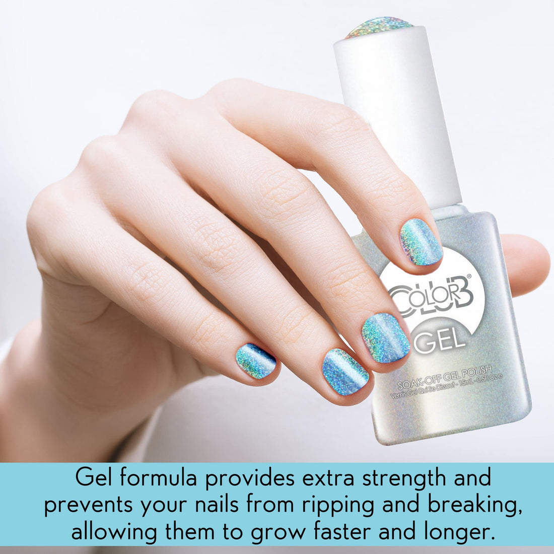 Color Club Halo Hues Soak-off Gel Polish Number 979, Blue Heaven