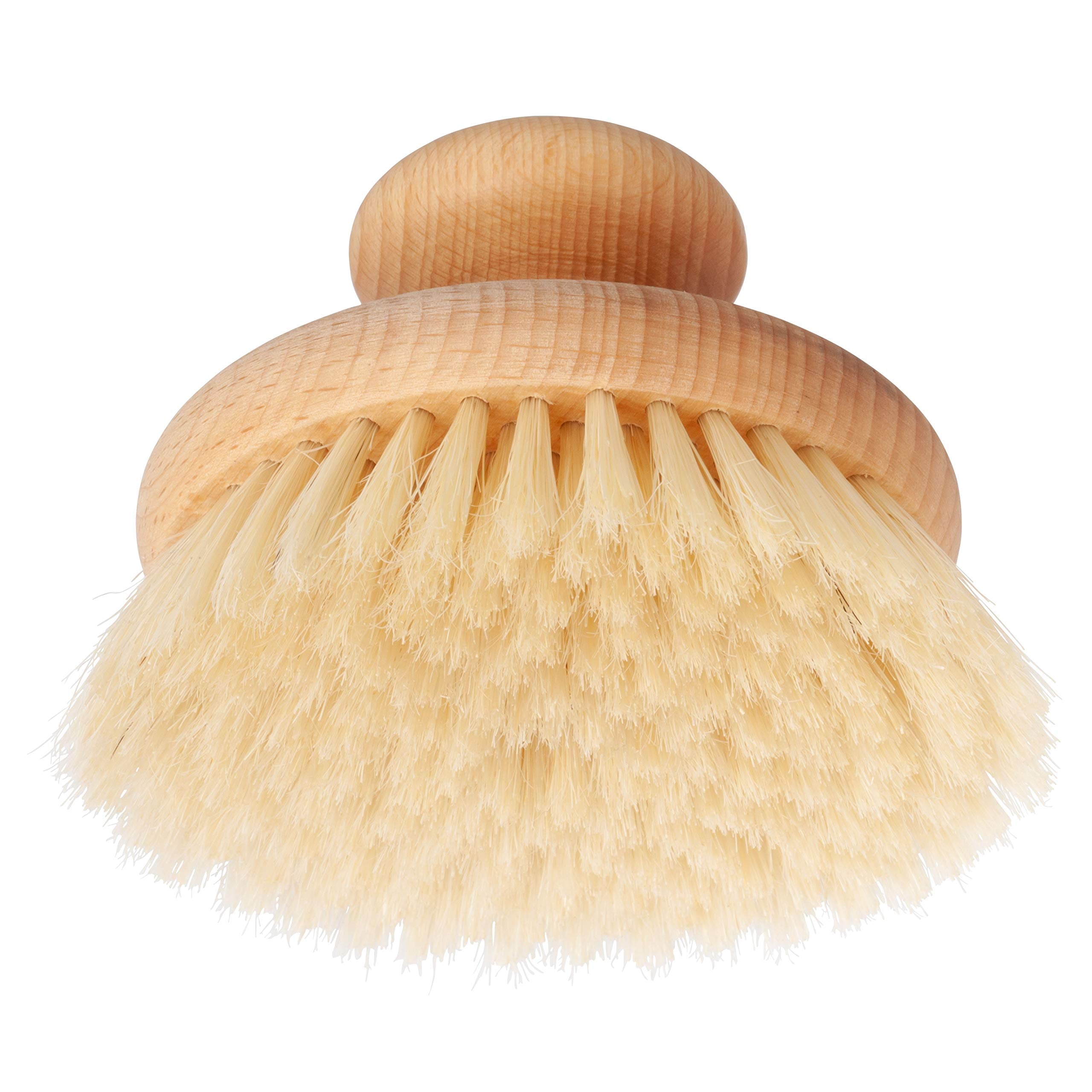 Oiled Beechwood Knob with Pig Bristle : Bürstenhaus Redecker Natural Pig Bristle Massage Brush with Oiled Beechwood Knob, 3-7/8-Inches