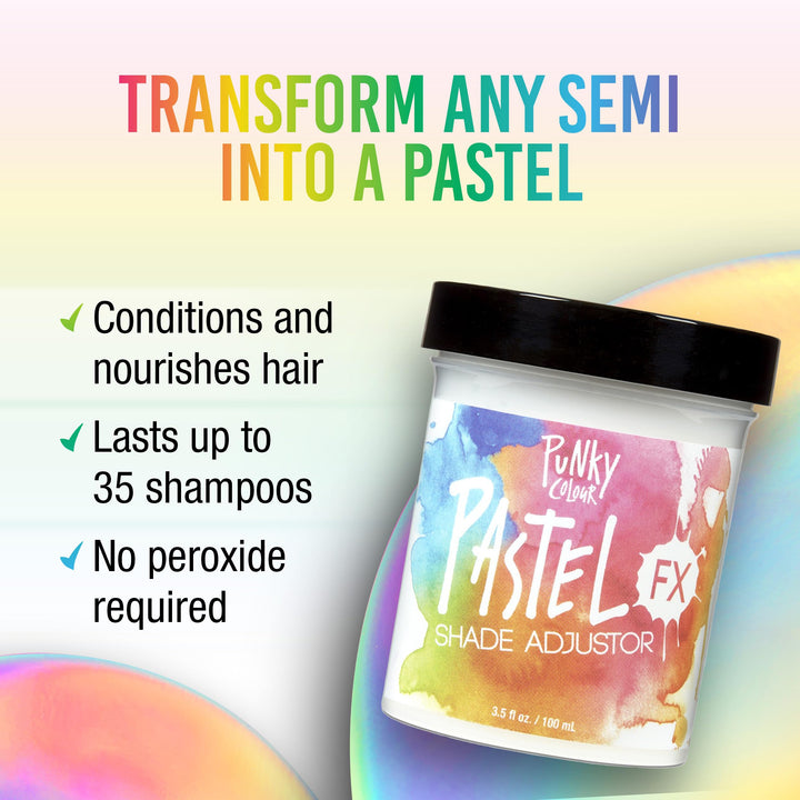 Punky PastelFX Shade Adjustor Semi Permanent Conditioning Hair Color, Vegan, PPD and Paraben Free, lasts up to 25 washes, 3.5oz