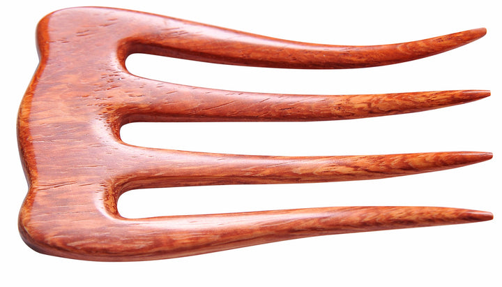 Mary Crafts Wooden Rosy Simple Hair Comb, Hair Pin, 4 Prongs Hair Fork, Hair Accessory Handmade 5