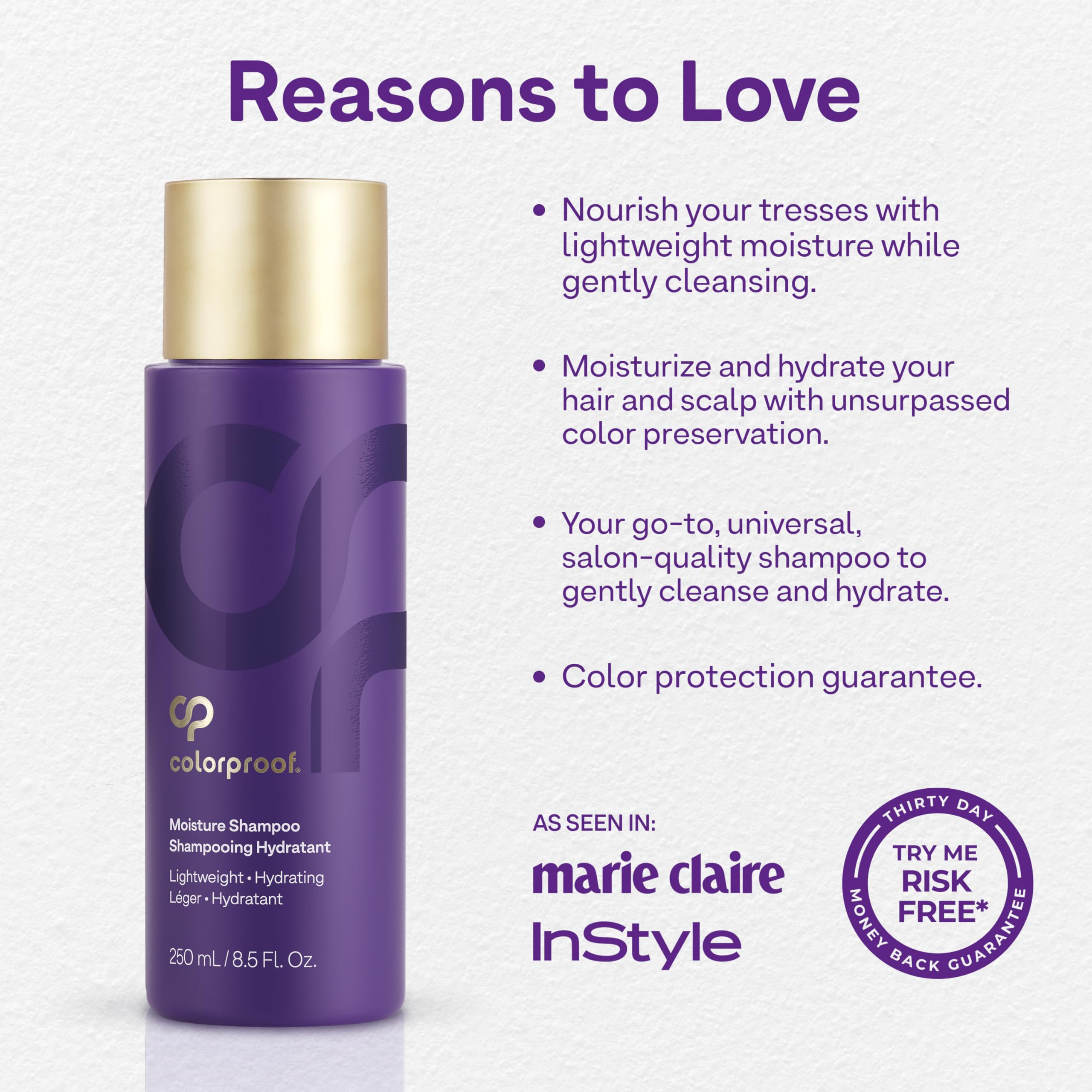 ColorProof Moisture Shampoo 8.5 Fl. Oz. Hydrating Sulfate-Free Shampoo for Color-Treated Hair, Mojito Mint Scent