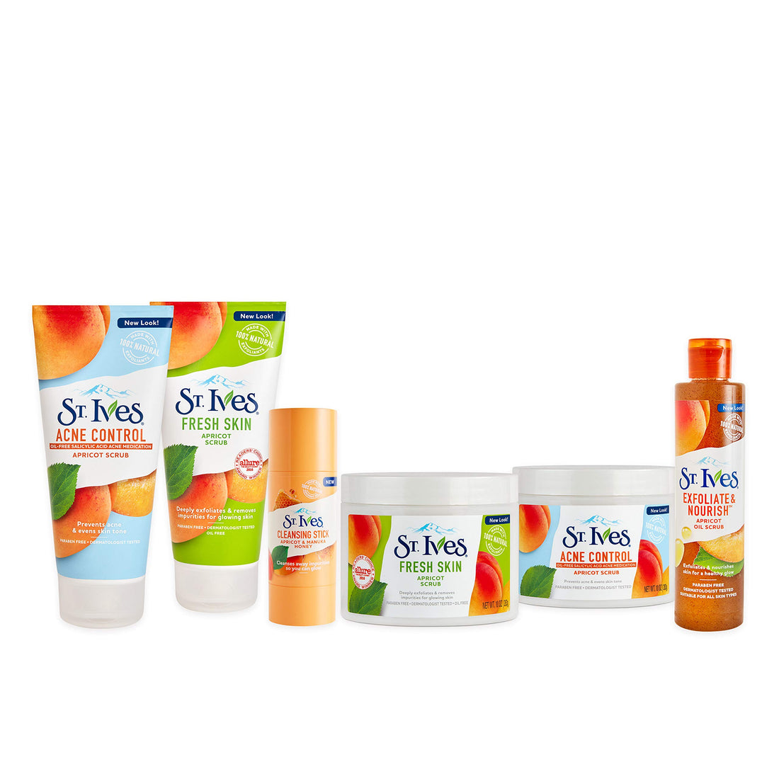St. Ives Fresh Skin Face Scrub, Apricot, 6 oz, 4 count
