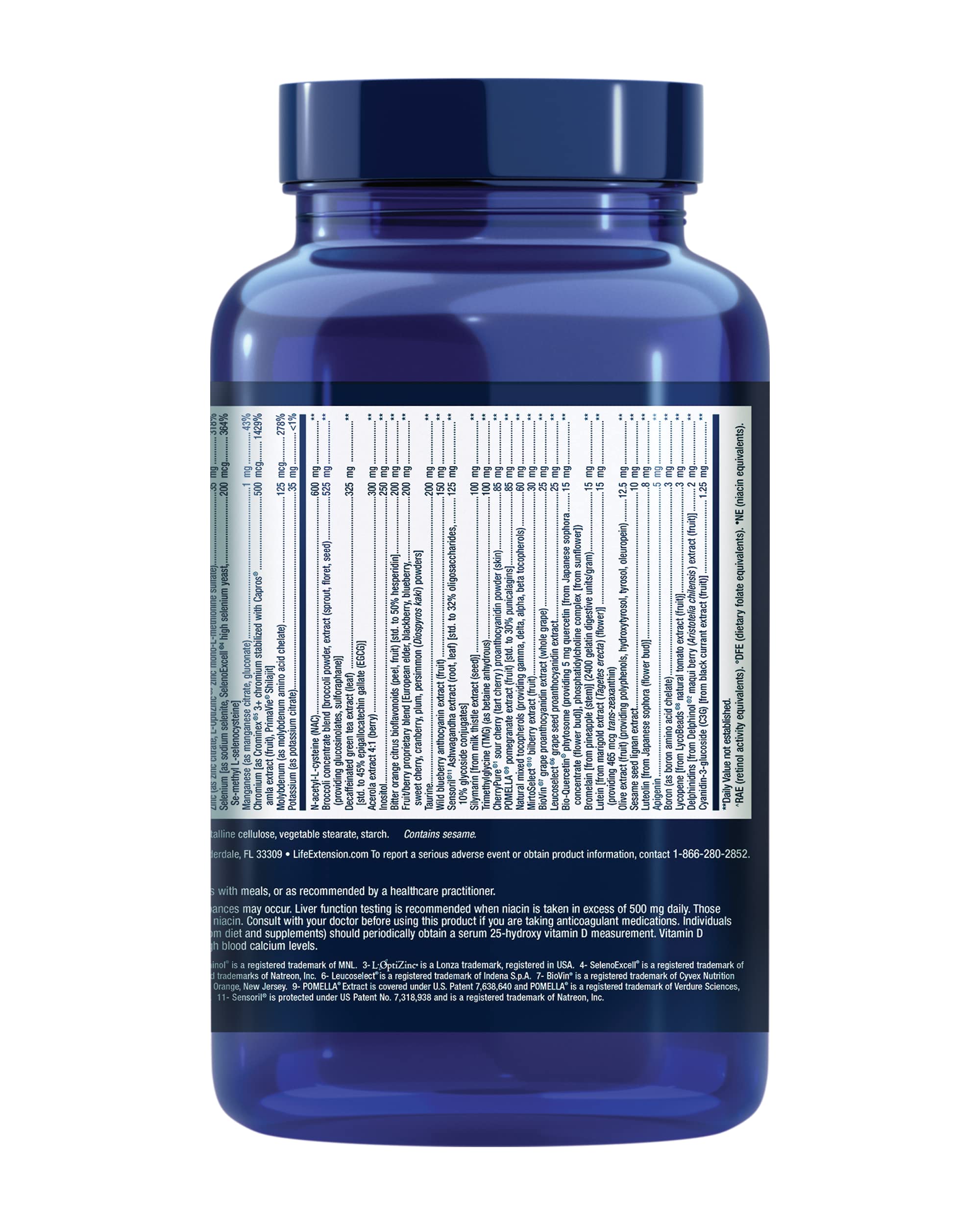 Life Extension Mix™ Capsules Without Copper, high Potency, Advanced Vitamin, Mineral, Fruit & Vegetable Formula, Vitamin B, C, D, E, for Whole-Body Health, Healthy Aging, Gluten-Free, 360 Capsules